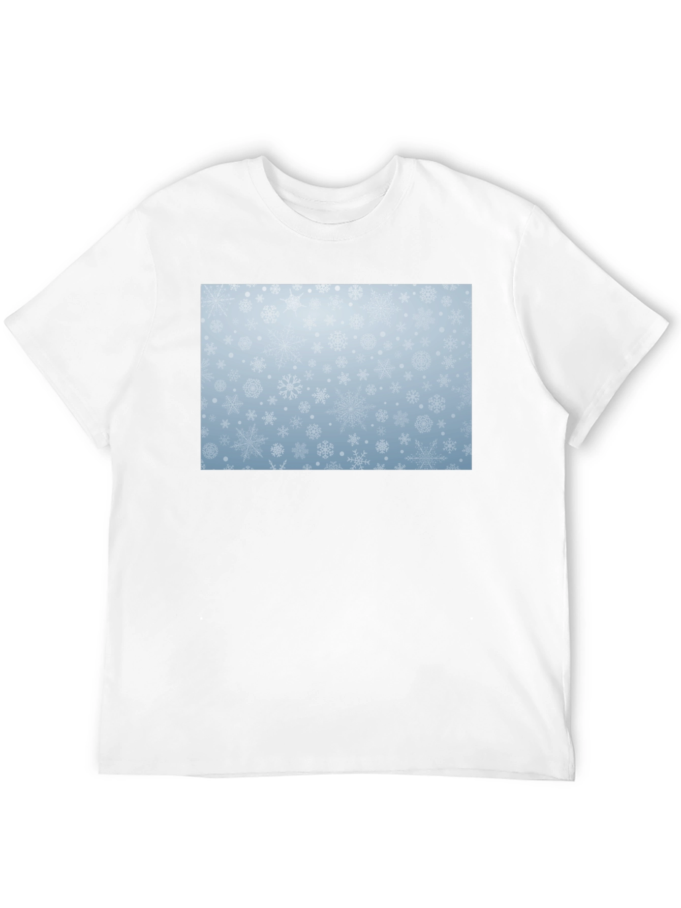 Snowflake Pattern Black T-Shirt