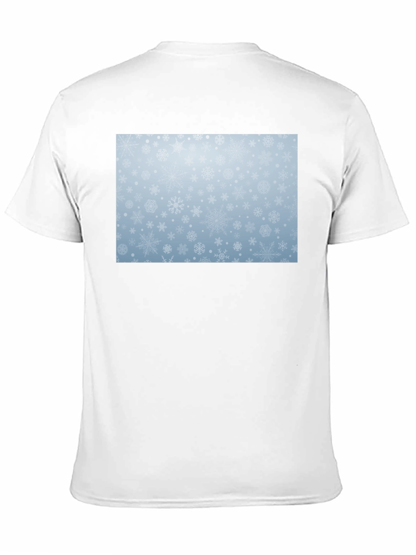 Snowflake Pattern Black T-Shirt