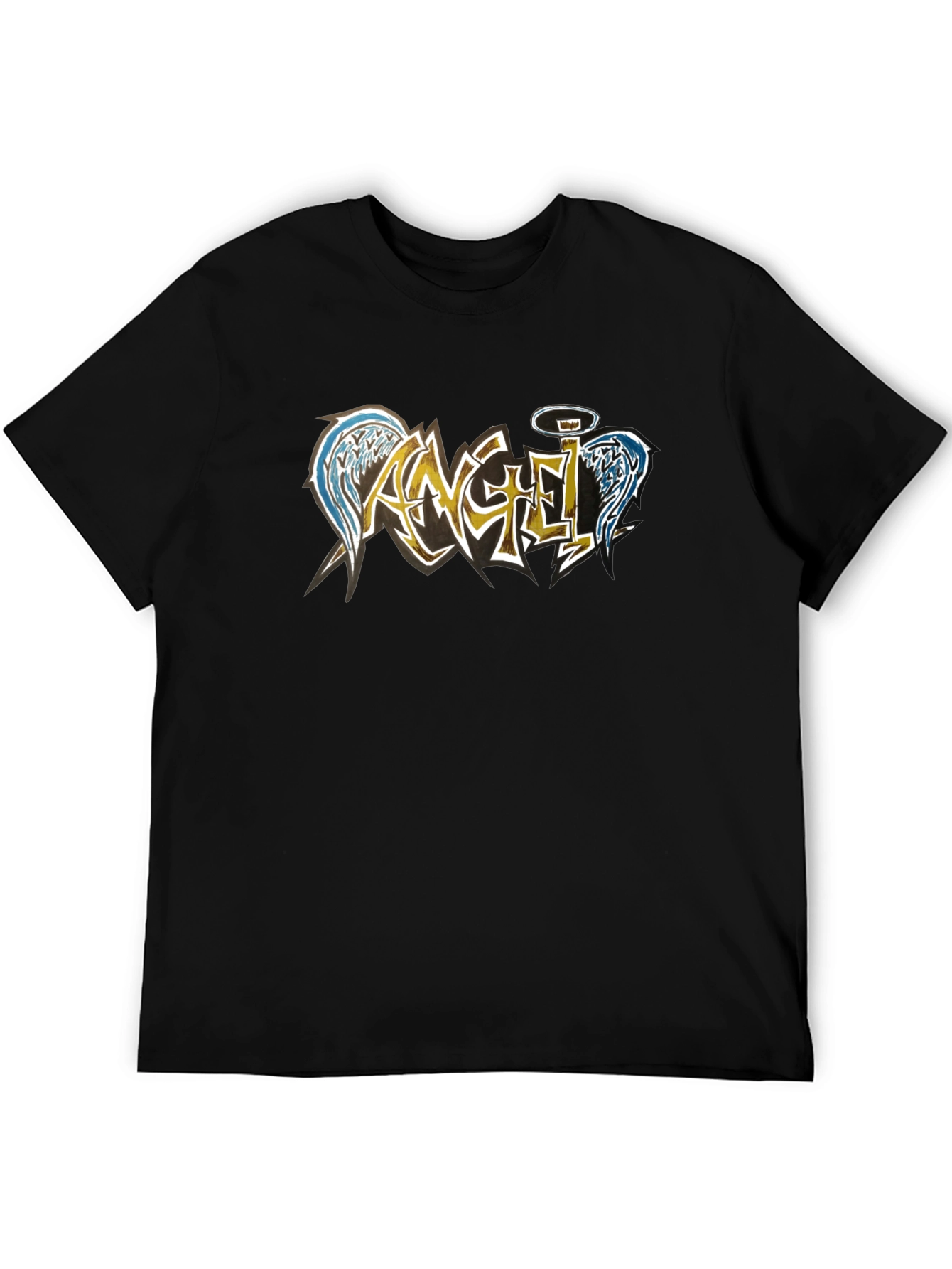 Angel Wings Graphic Tee - Mens Black T-Shirt