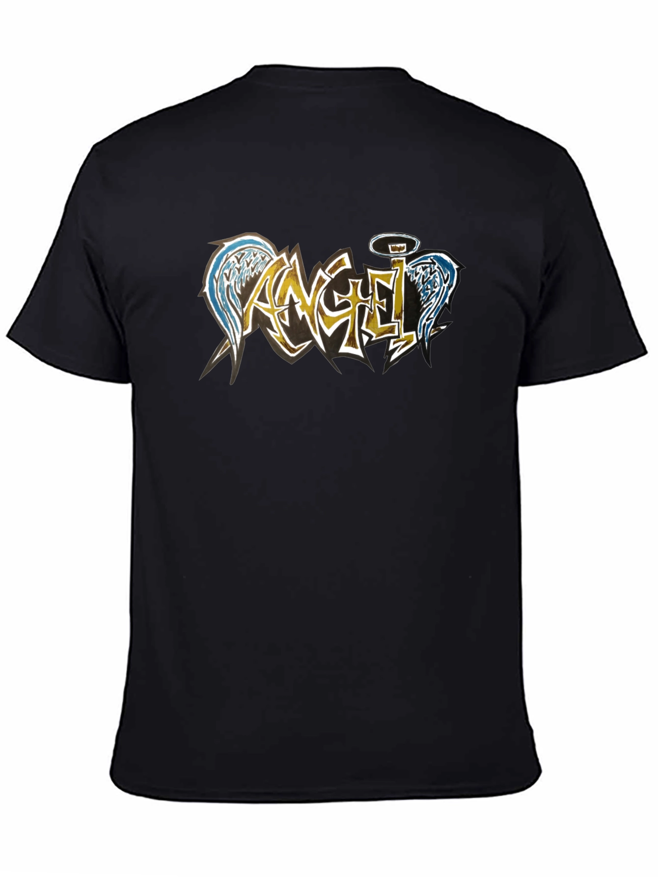 Angel Wings Graphic Tee - Mens Black T-Shirt