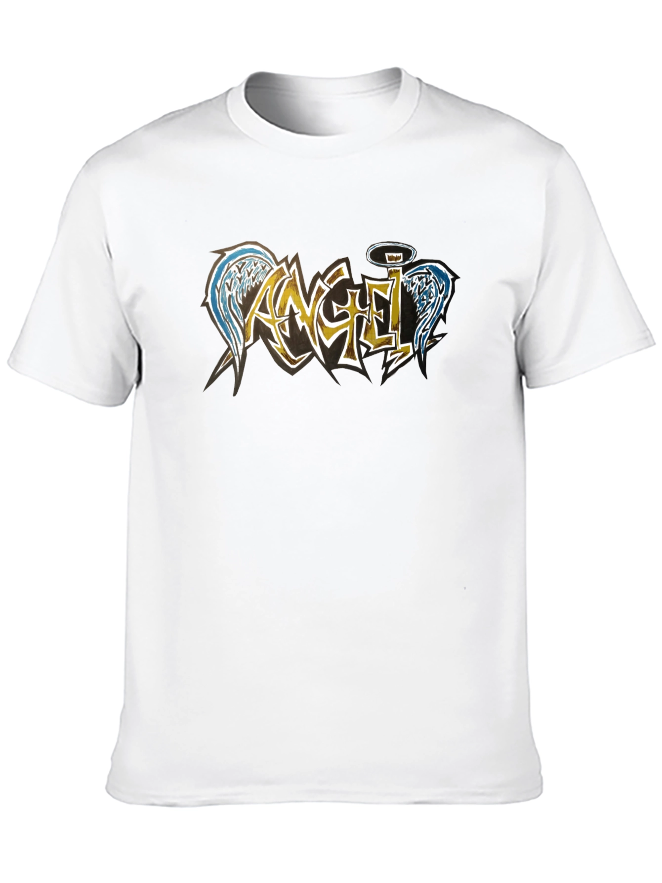 Angel Wings Graphic Tee - Mens Black T-Shirt