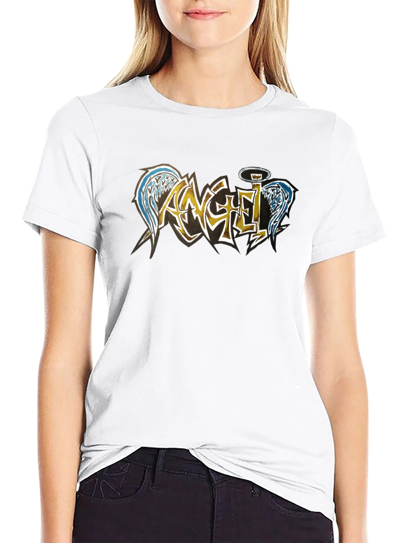Angel Wings Graphic Tee - Mens Black T-Shirt