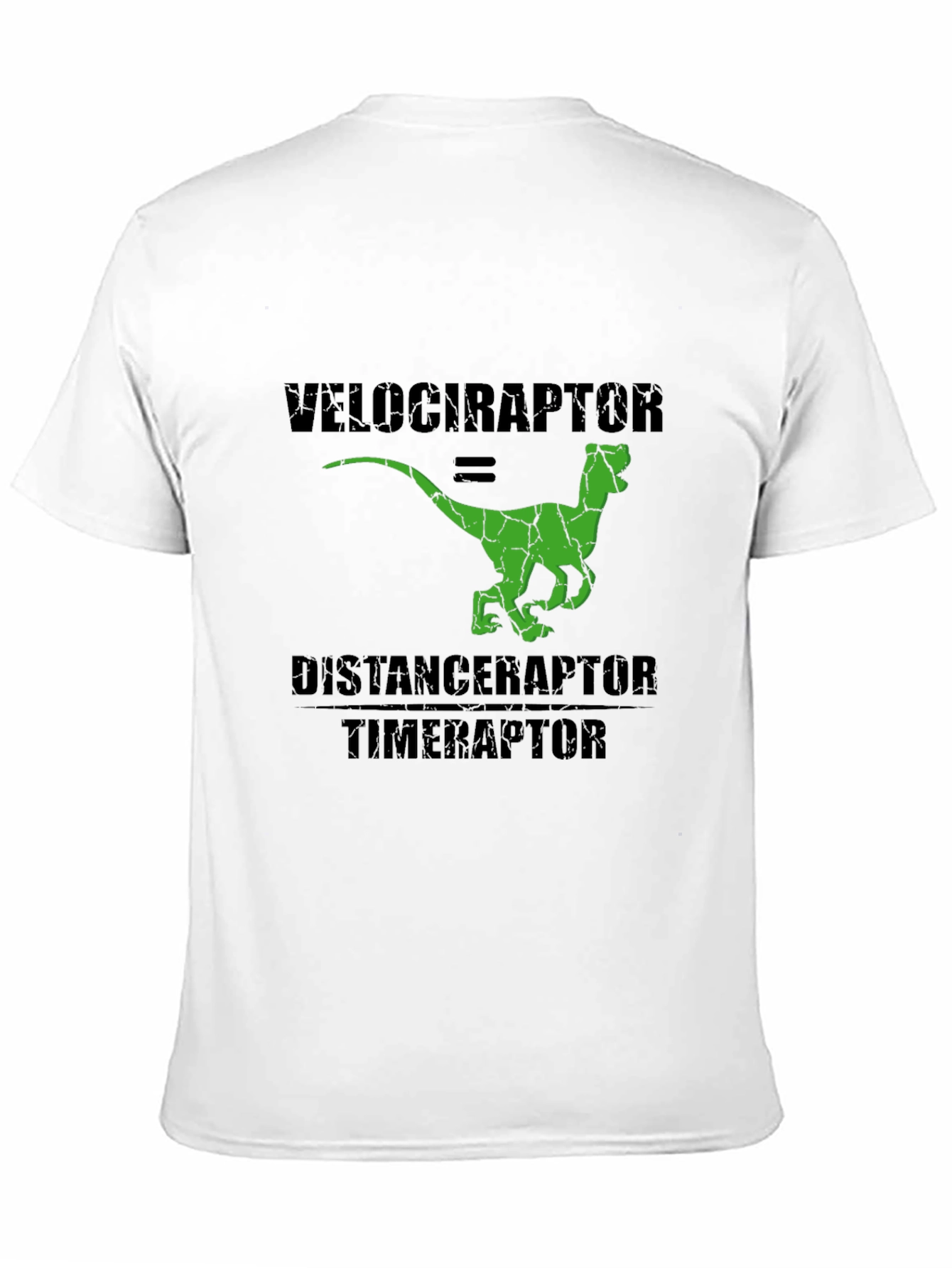 Velociraptor Time Distance Funny Graphic T-Shirt