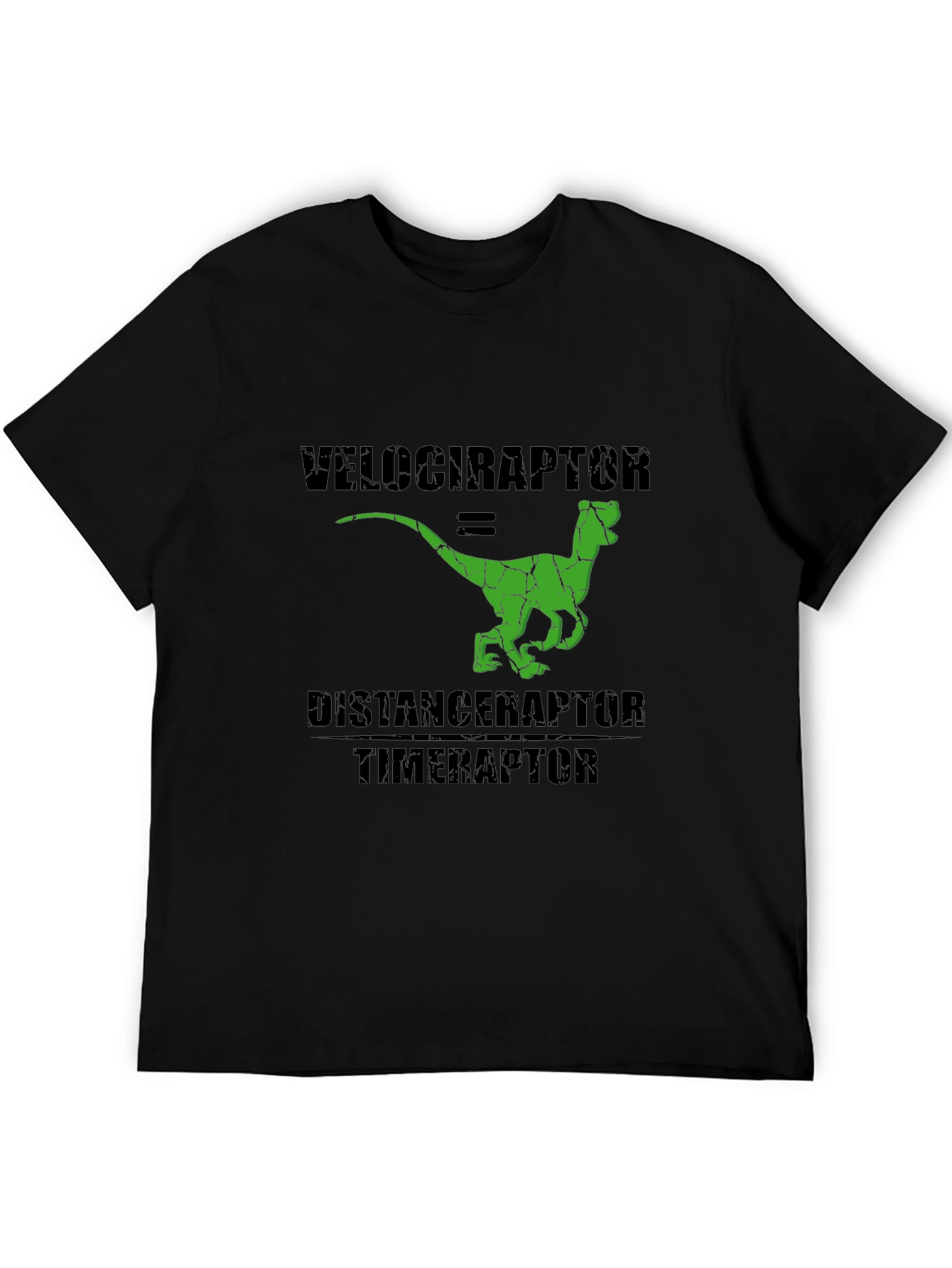 Velociraptor Time Distance Funny Graphic T-Shirt