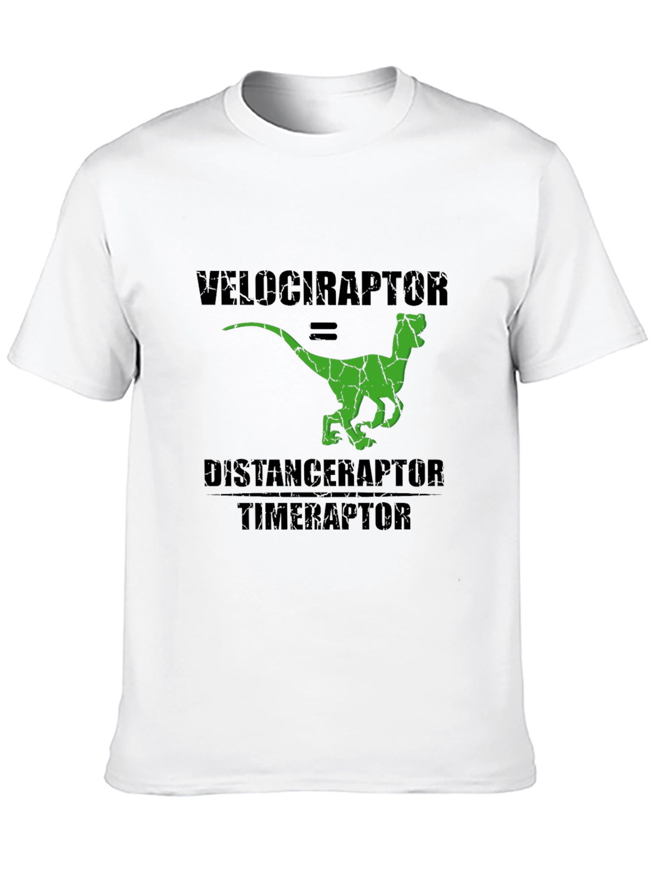 Velociraptor Time Distance Funny Graphic T-Shirt