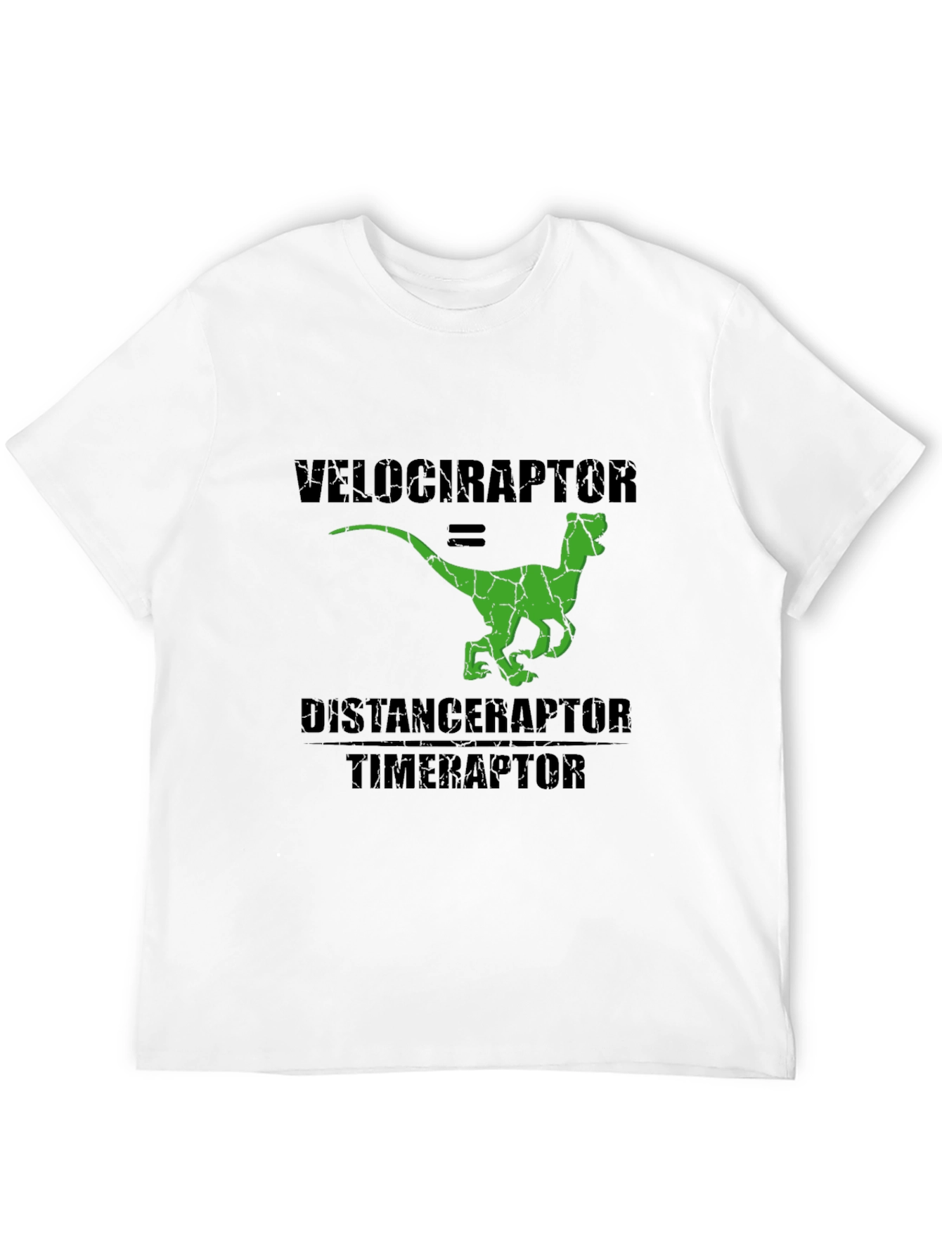 Velociraptor Time Distance Funny Graphic T-Shirt