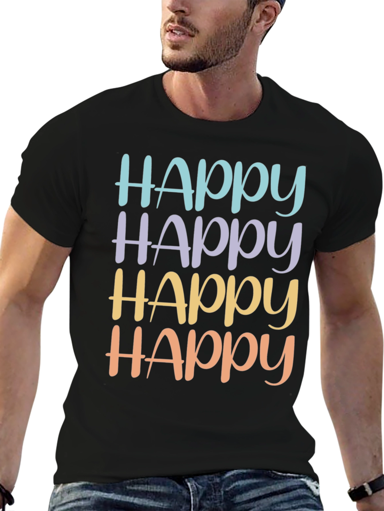 Happy Easter Graphic Tee - Soft Cotton Blend