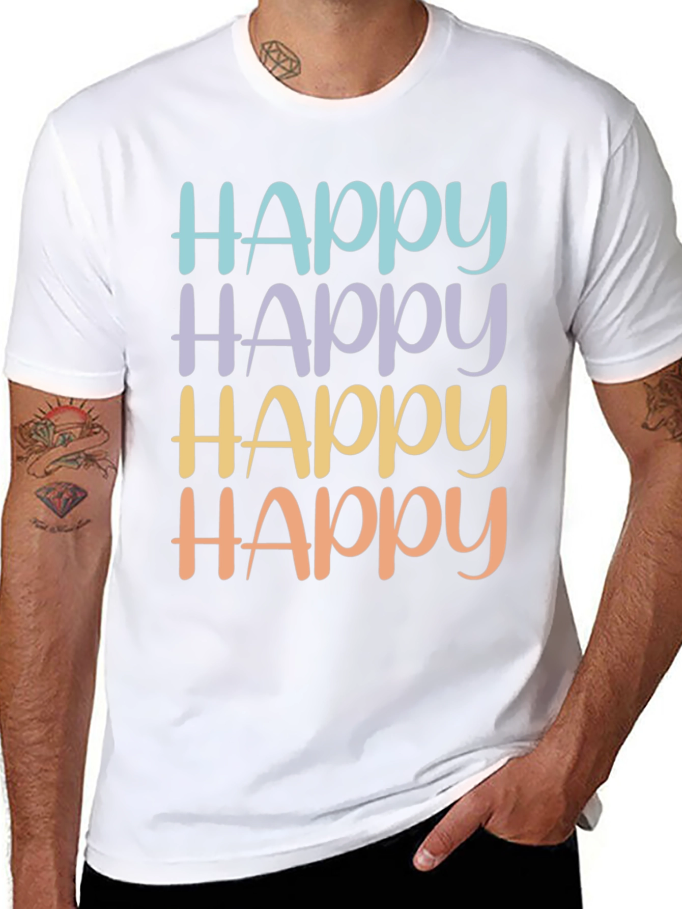Happy Easter Graphic Tee - Soft Cotton Blend