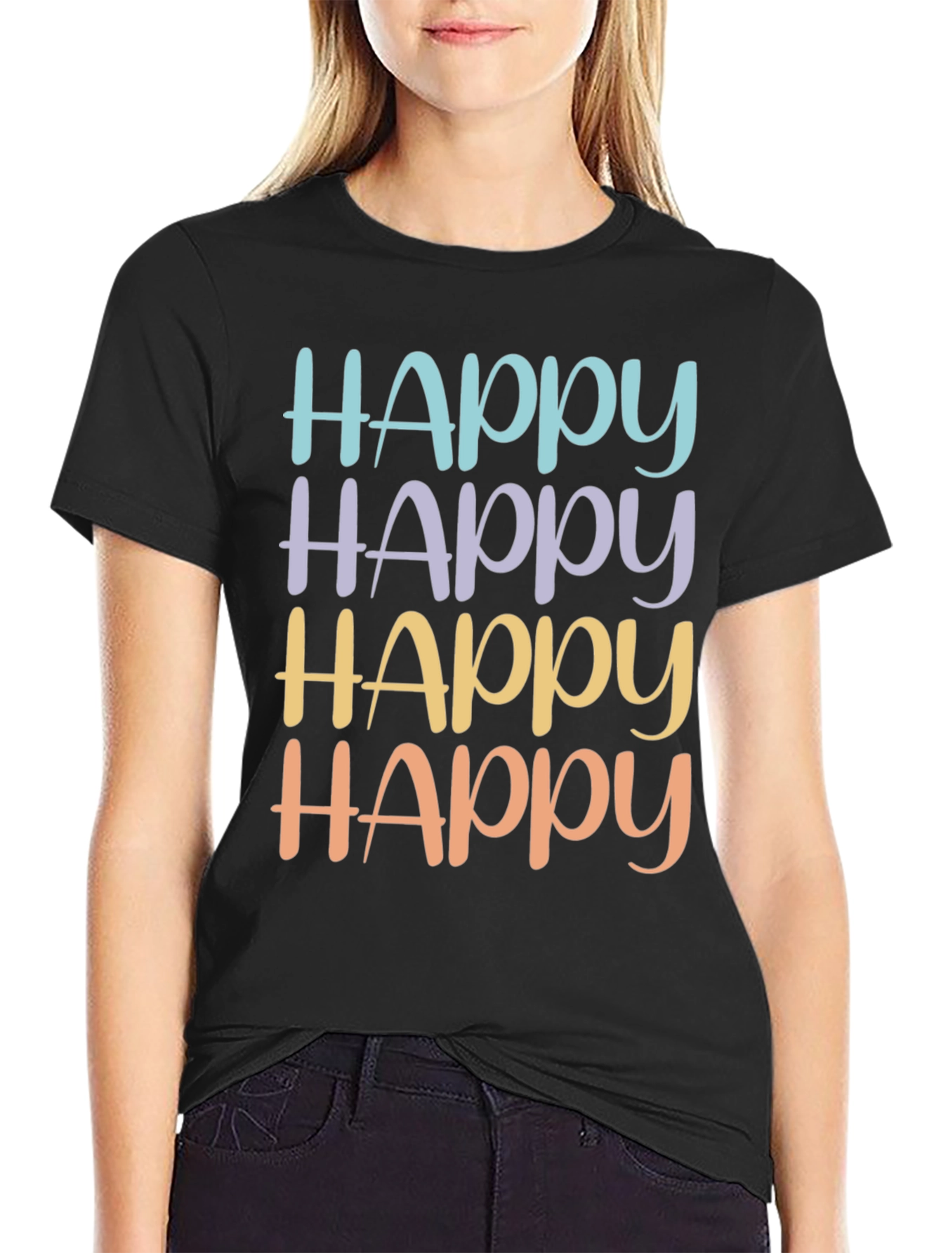 Happy Easter Graphic Tee - Soft Cotton Blend