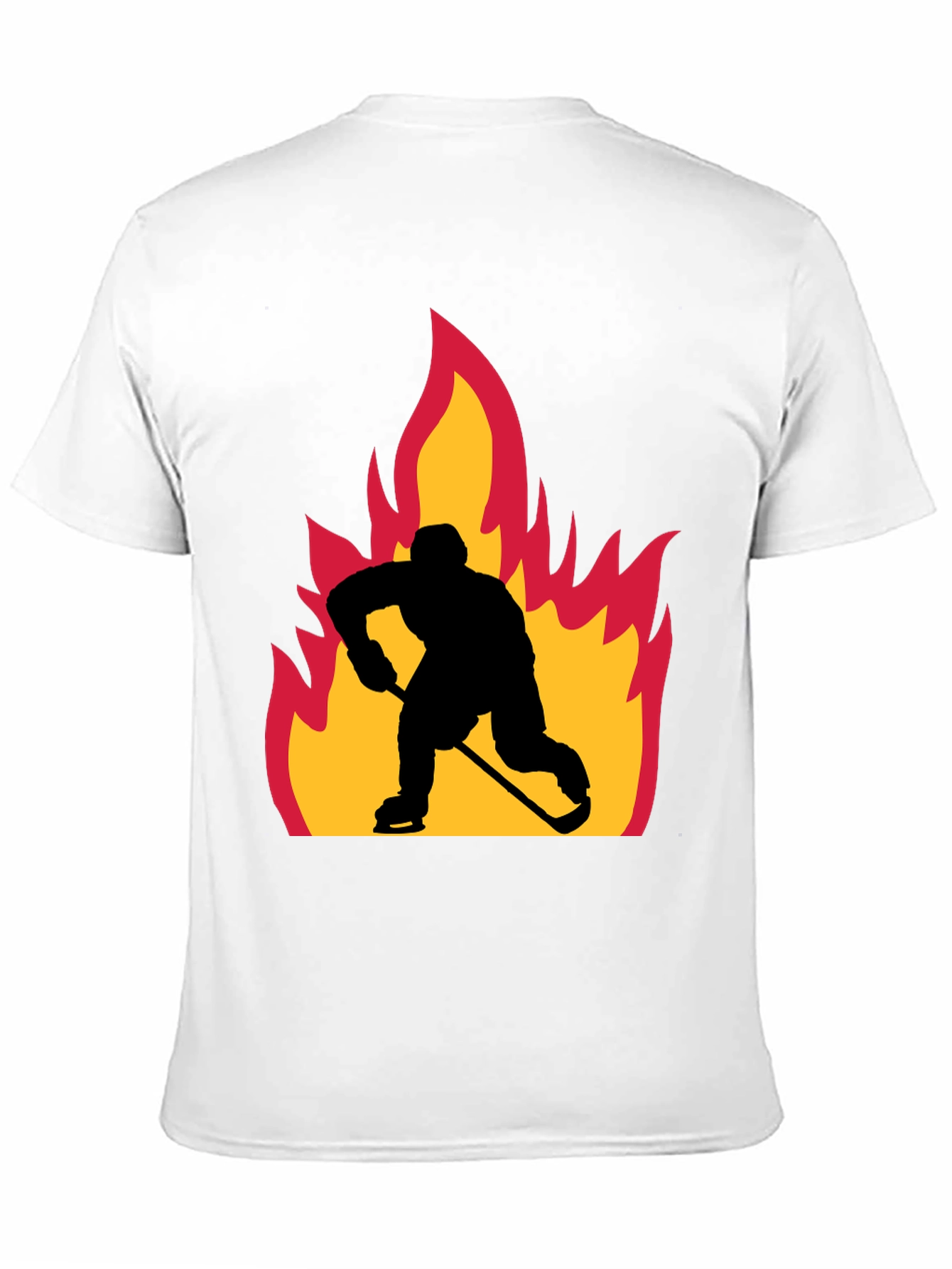 Hockey Player on Fire Graphic Tee