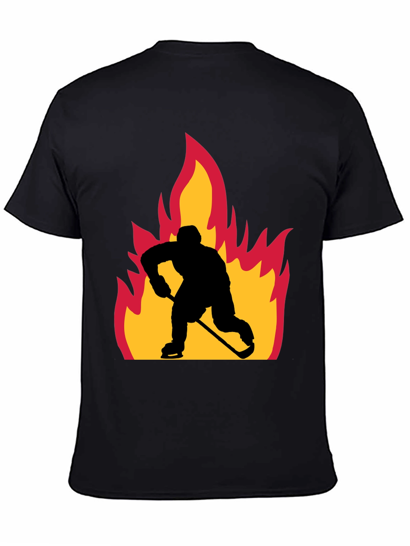 Hockey Player on Fire Graphic Tee