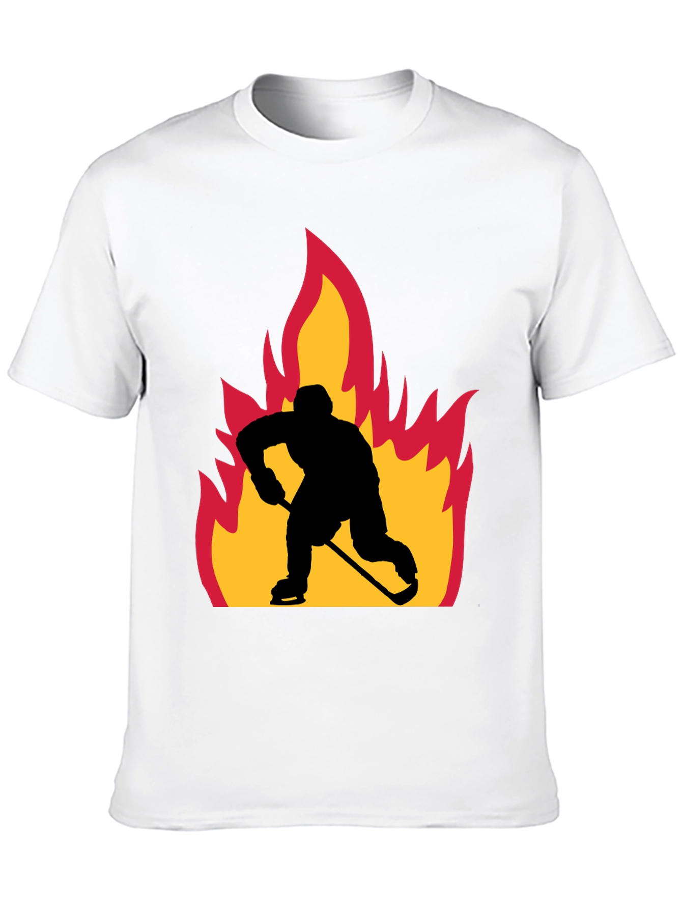 Hockey Player on Fire Graphic Tee