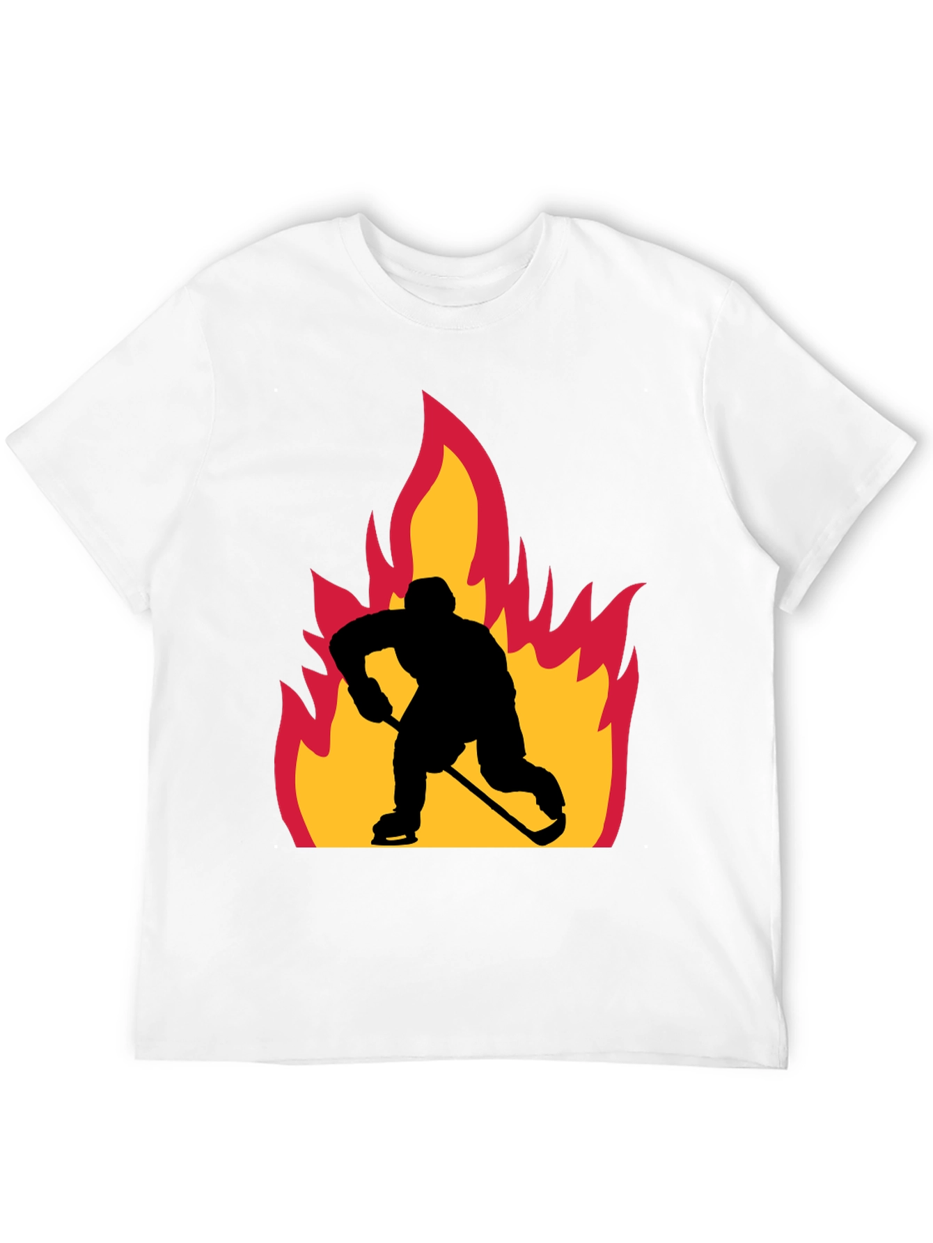 Hockey Player on Fire Graphic Tee