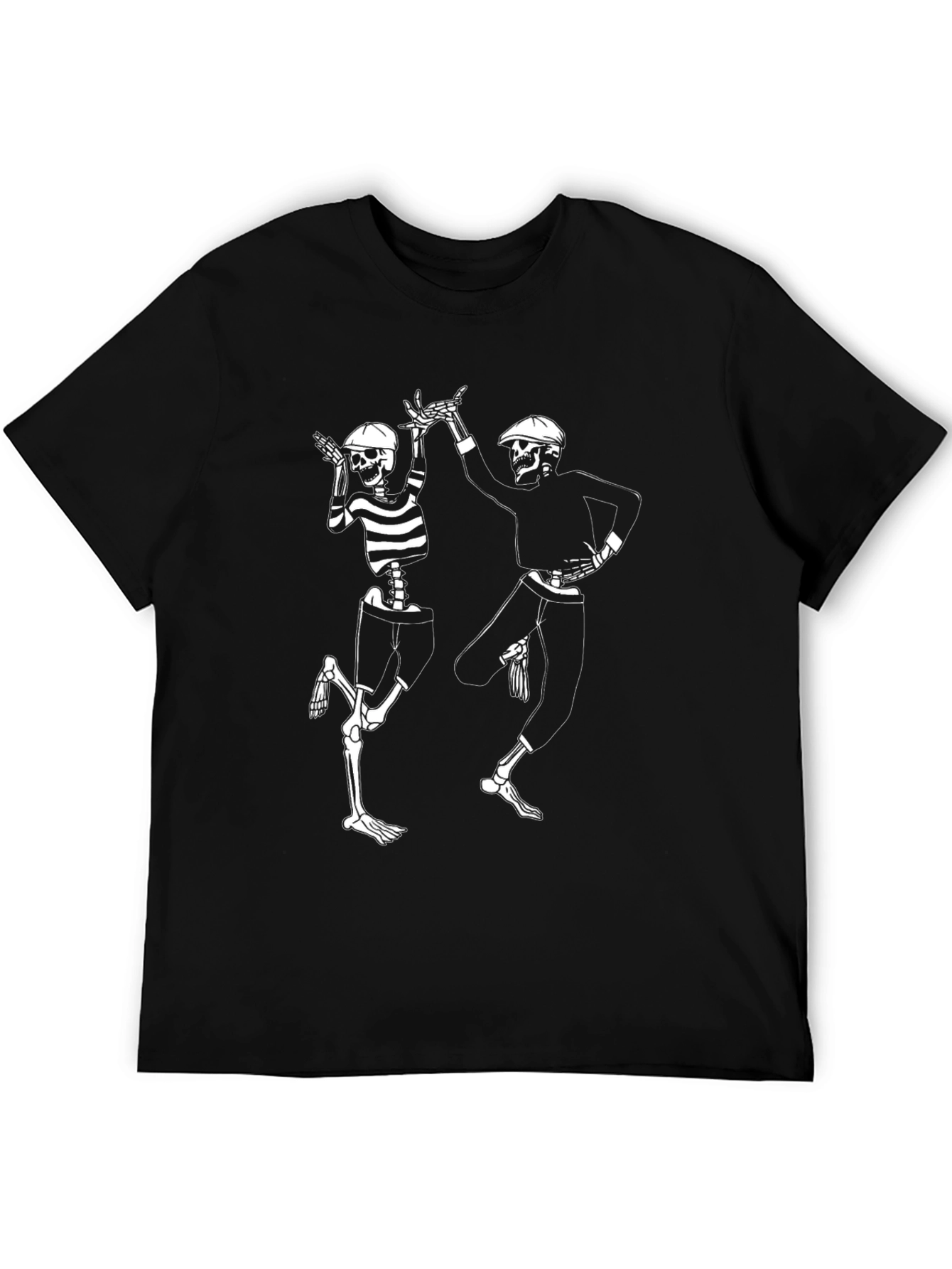 Dancing Skeletons Graphic Tee - Black