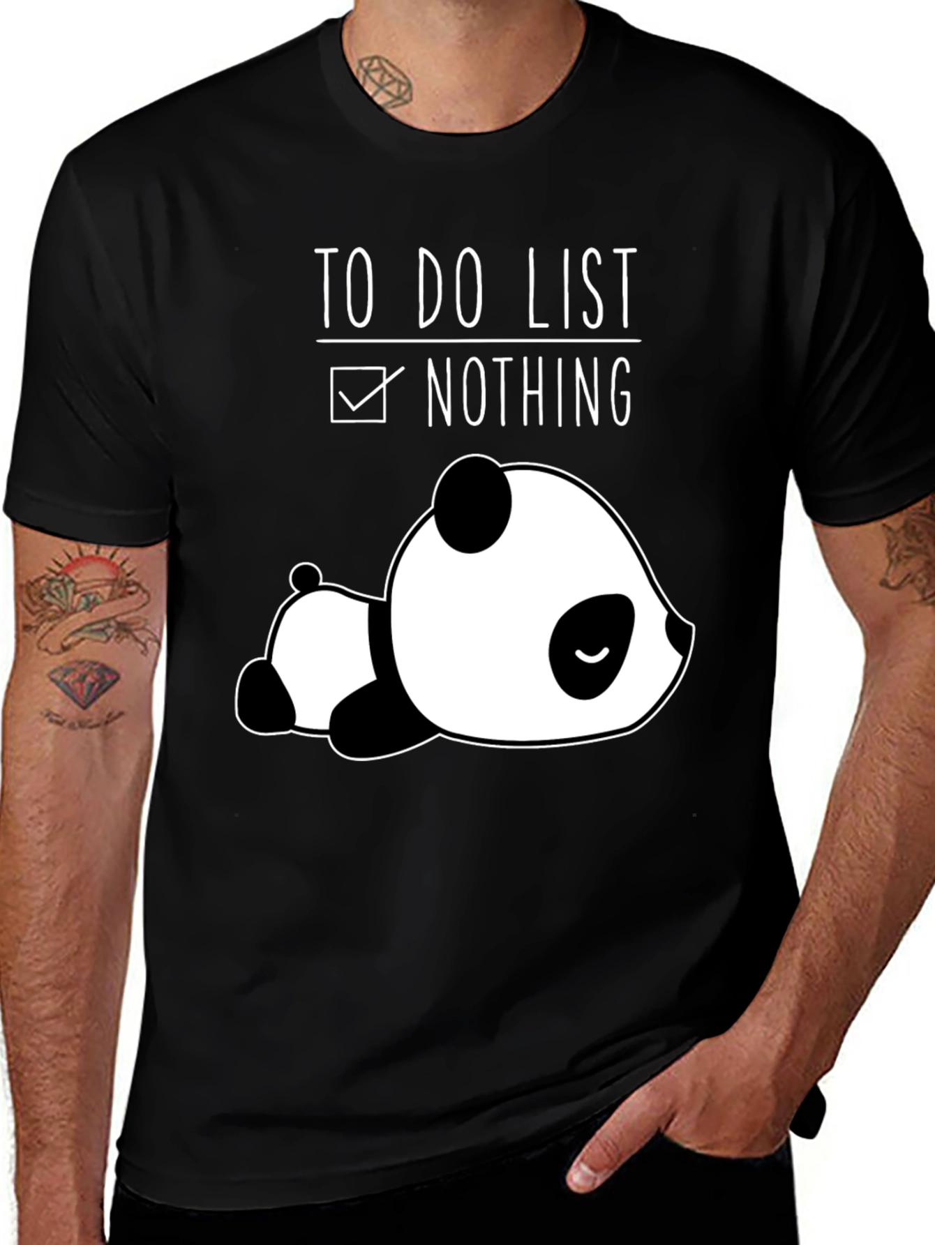 Lazy Panda To-Do List Graphic Tee