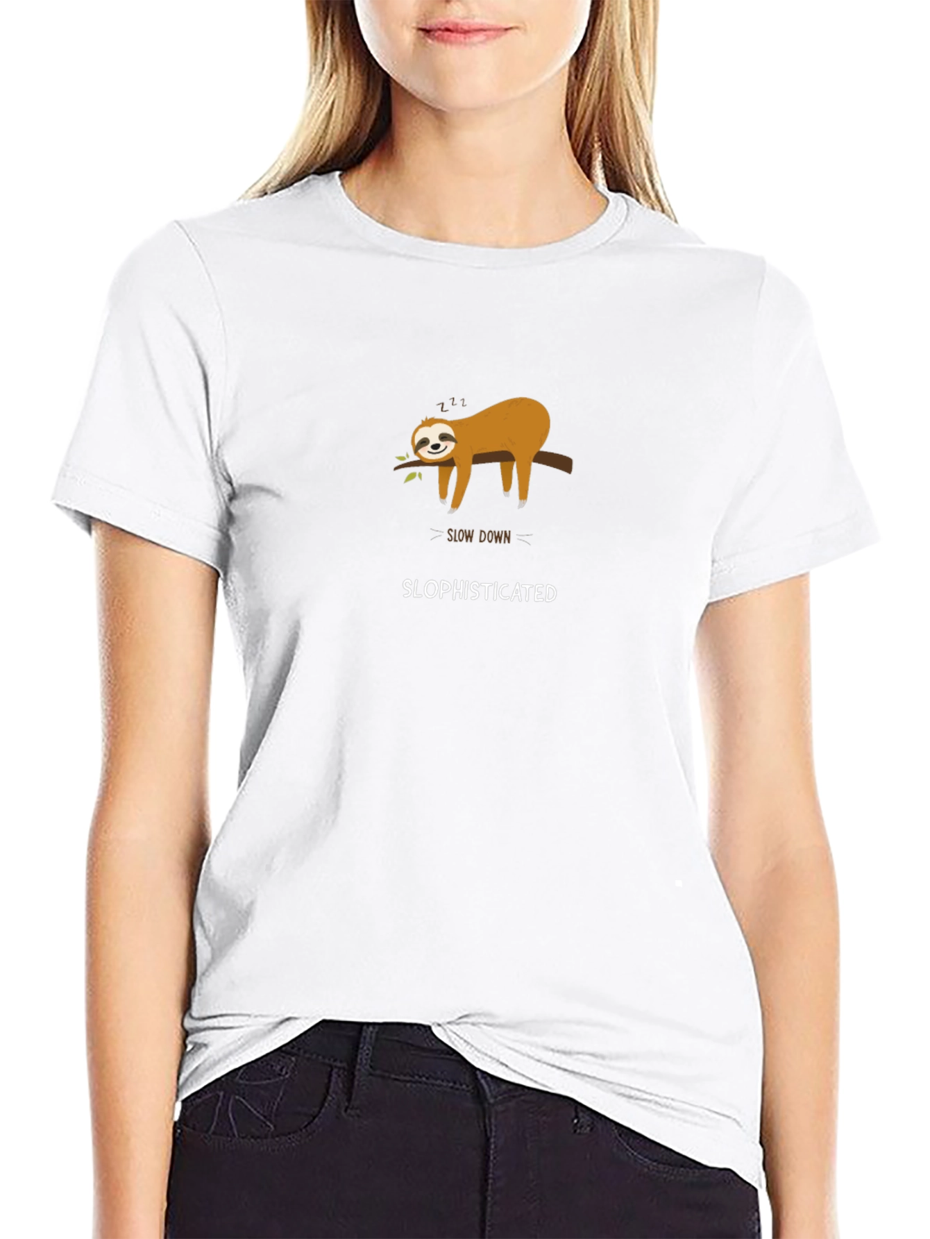Slow Down Slophisticated Sloth Graphic Tee