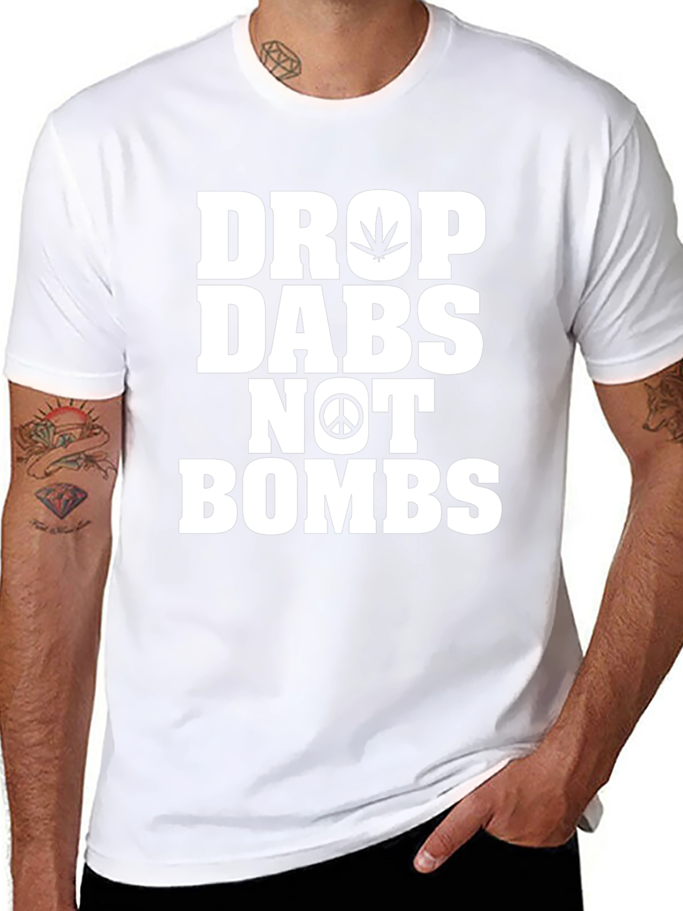 Drop Dabs Not Bombs Graphic T-Shirt