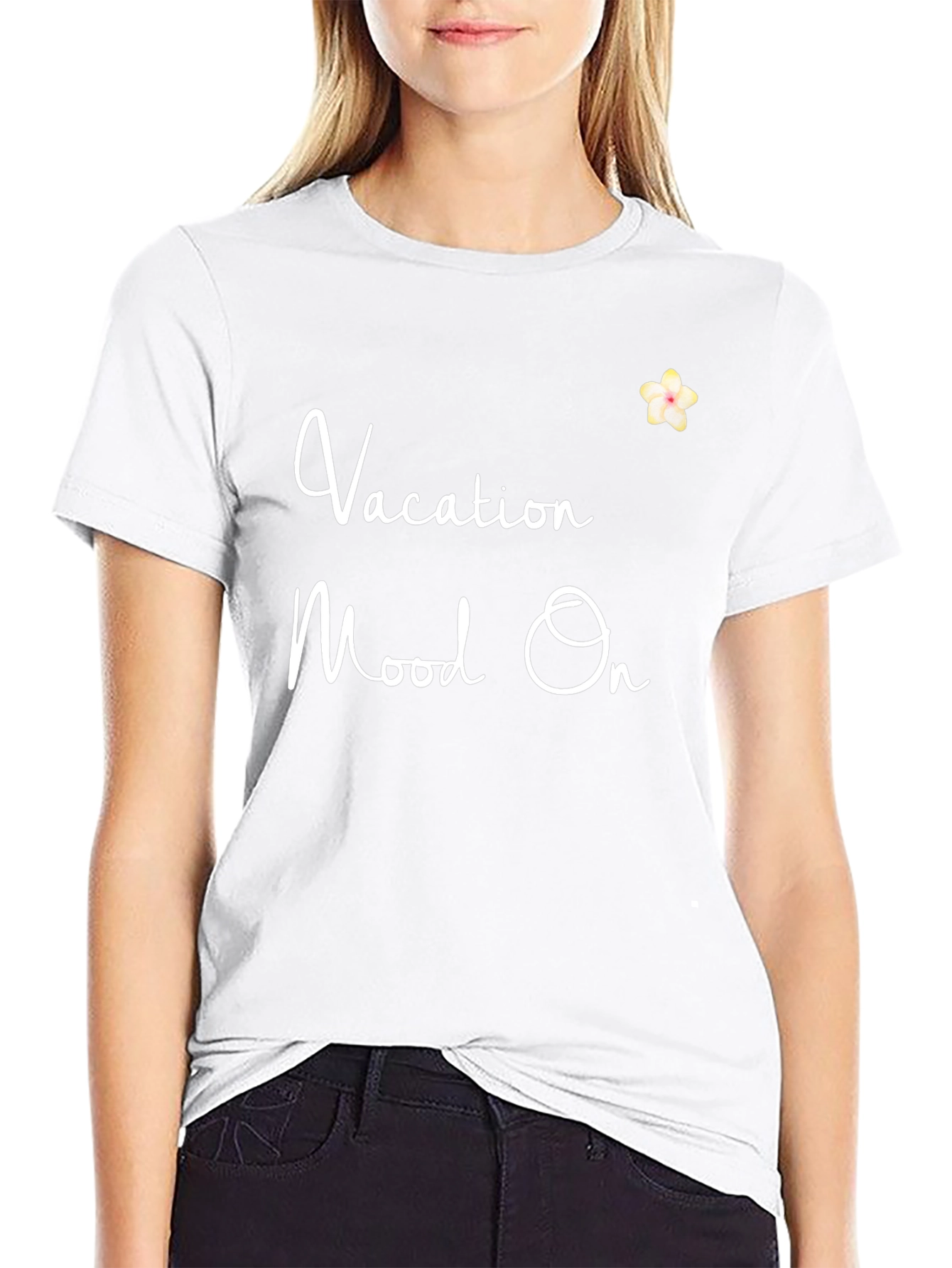 Vacation Mode On Graphic T-Shirt - Black