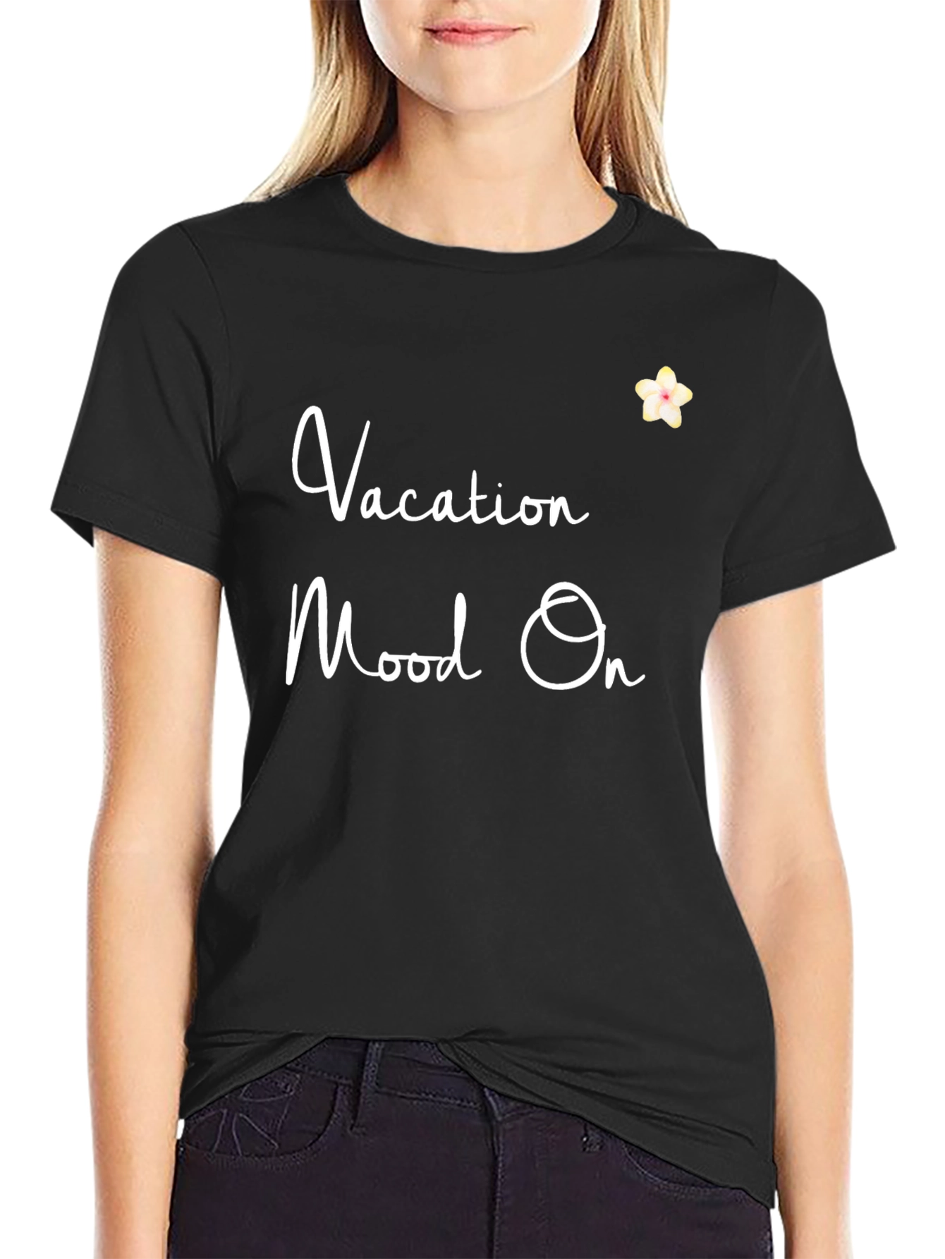 Vacation Mode On Graphic T-Shirt - Black
