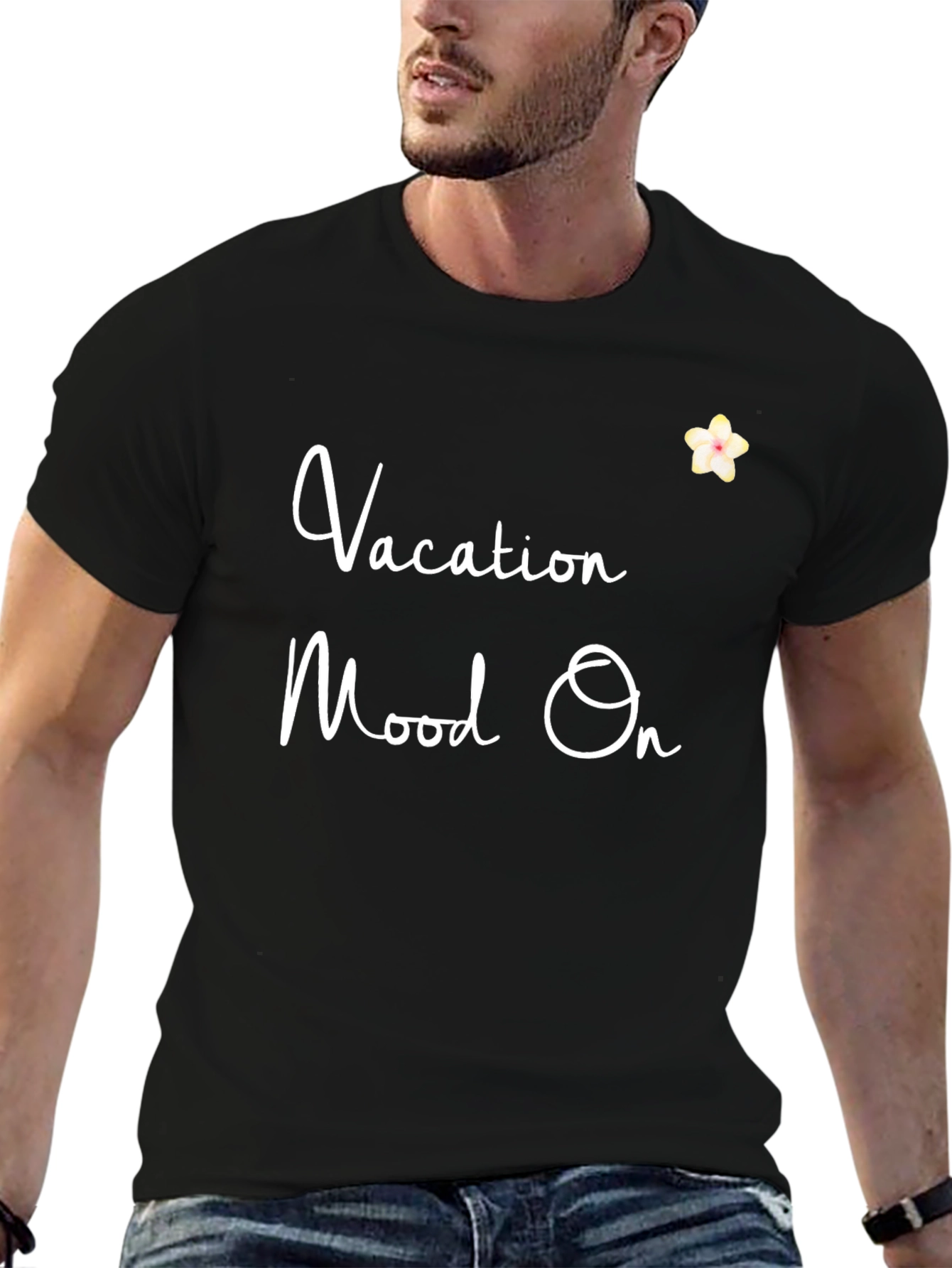 Vacation Mode On Graphic T-Shirt - Black