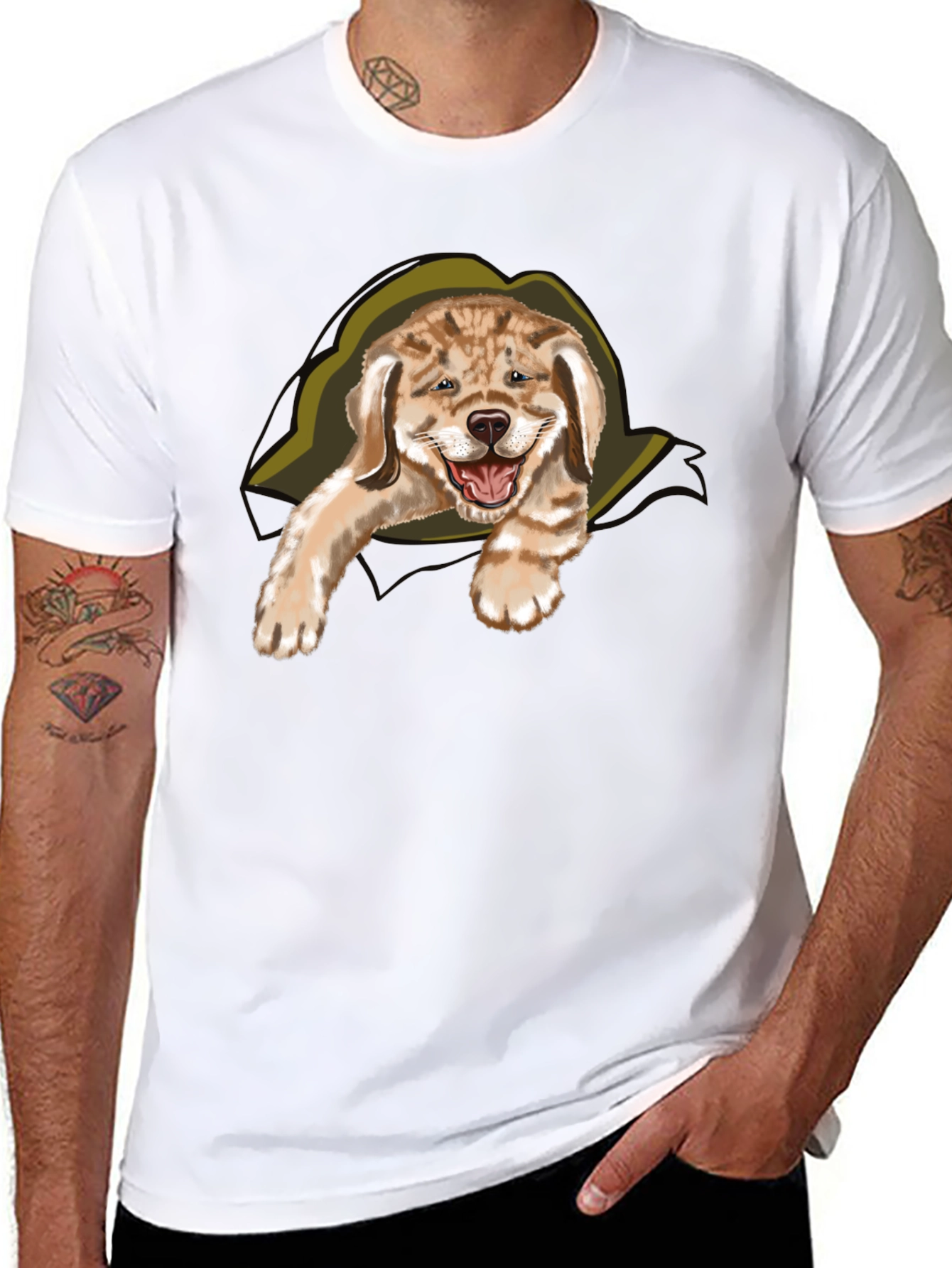 Dog Peek-a-Boo T-Shirt