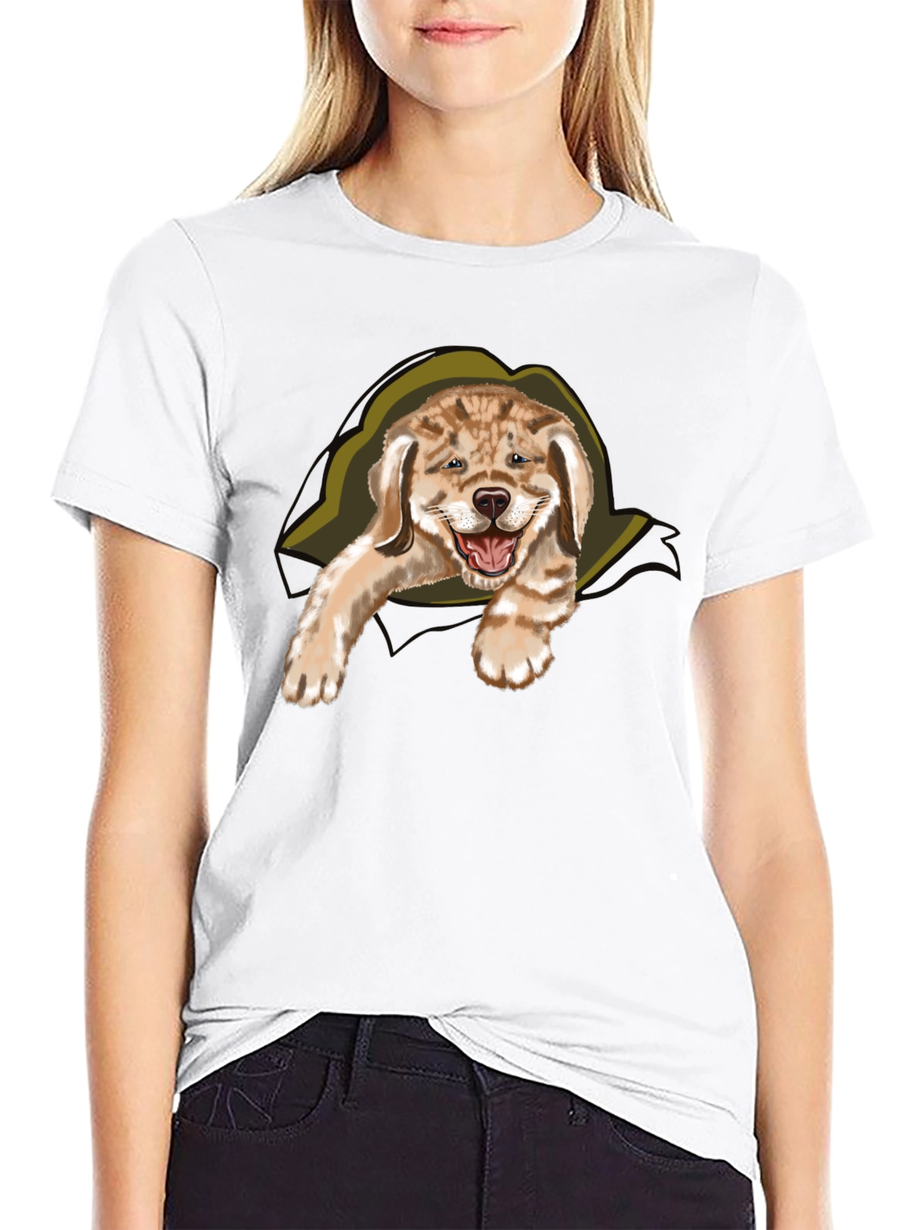 Dog Peek-a-Boo T-Shirt