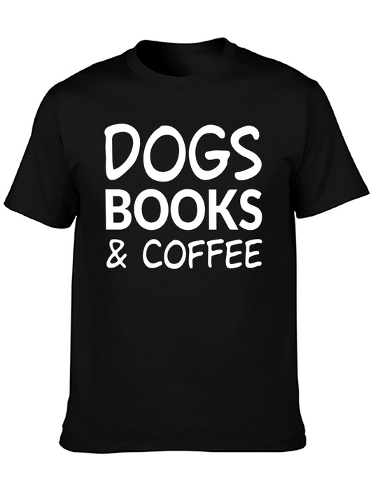 Dogs Books & Coffee Graphic Tee