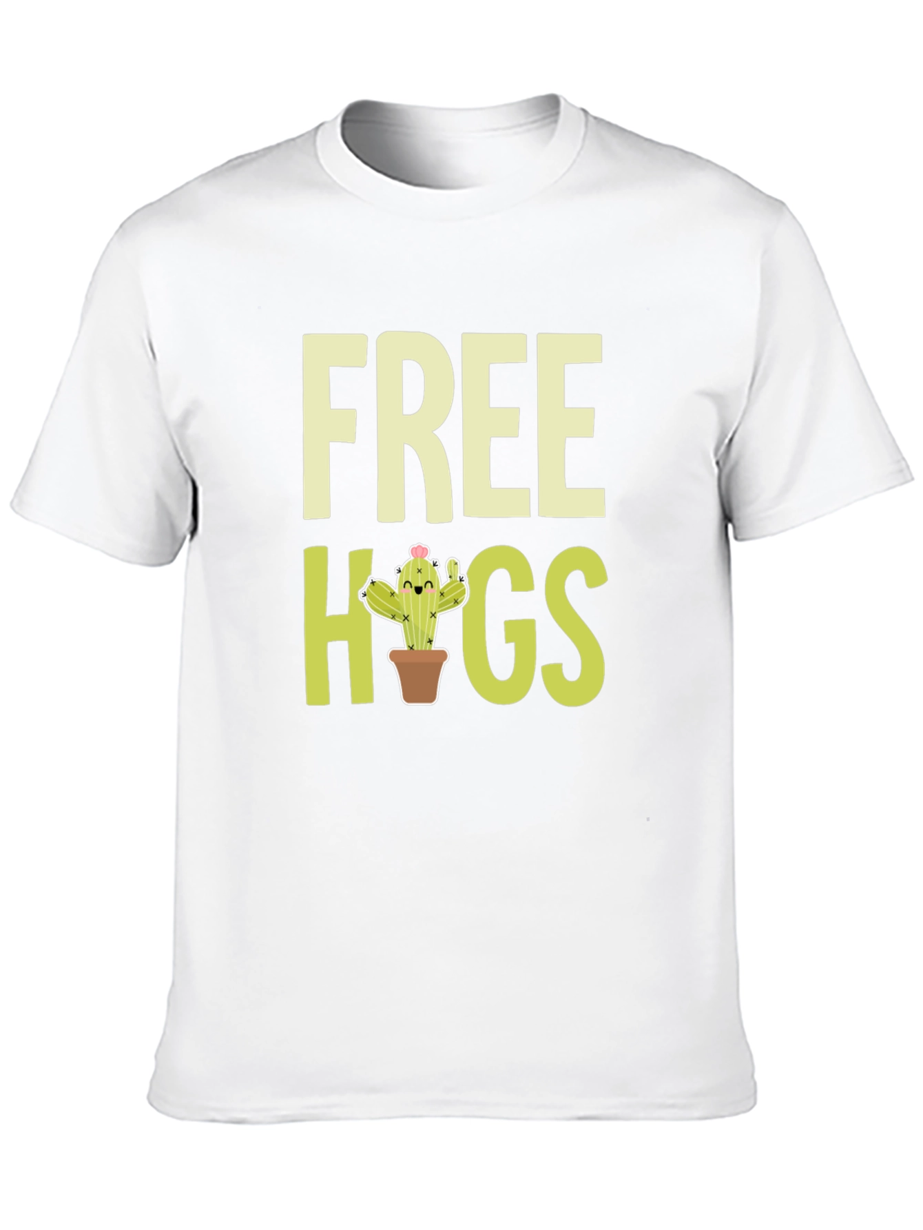 Free Hugs Cactus Graphic T-Shirt