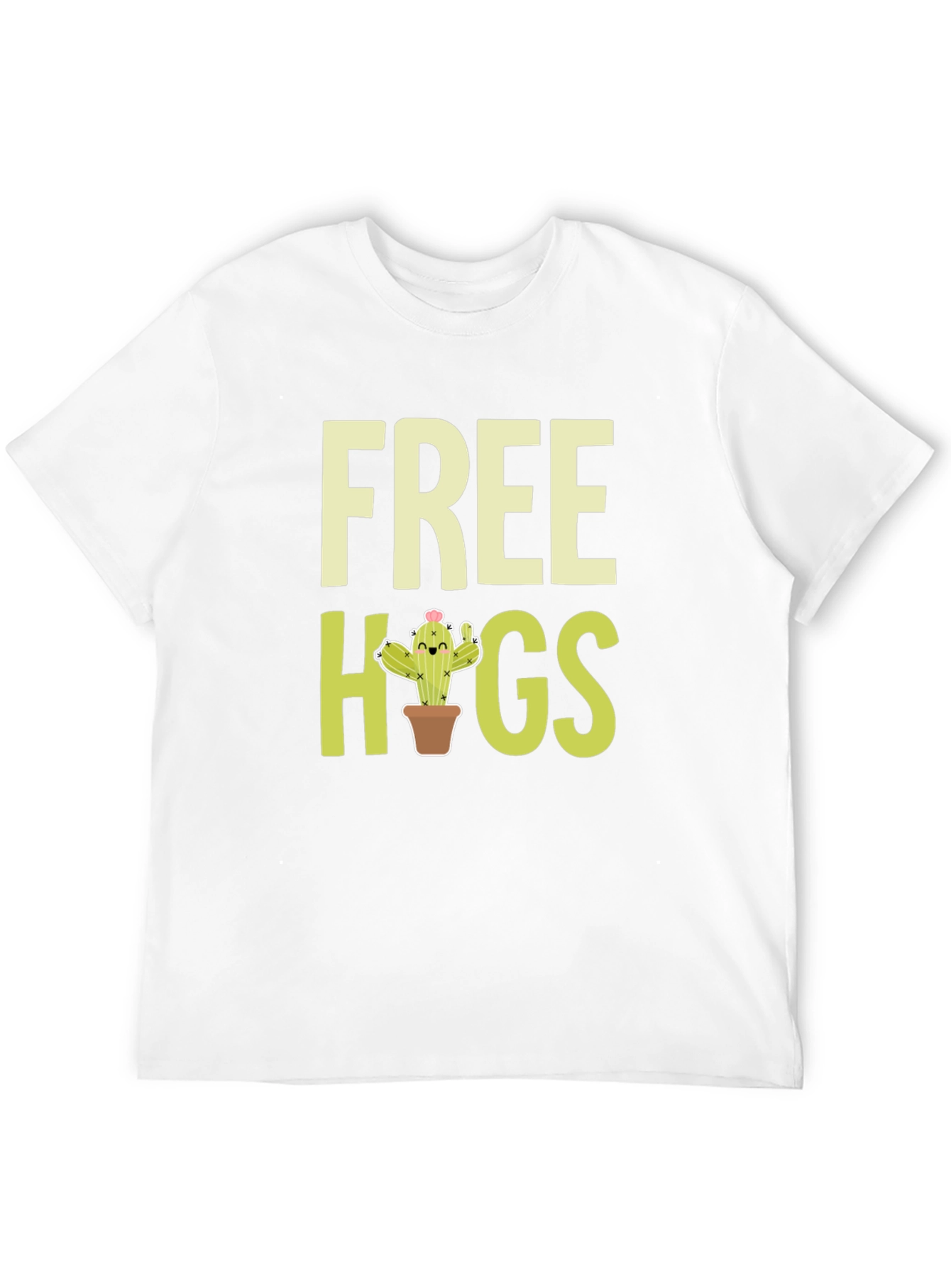 Free Hugs Cactus Graphic T-Shirt