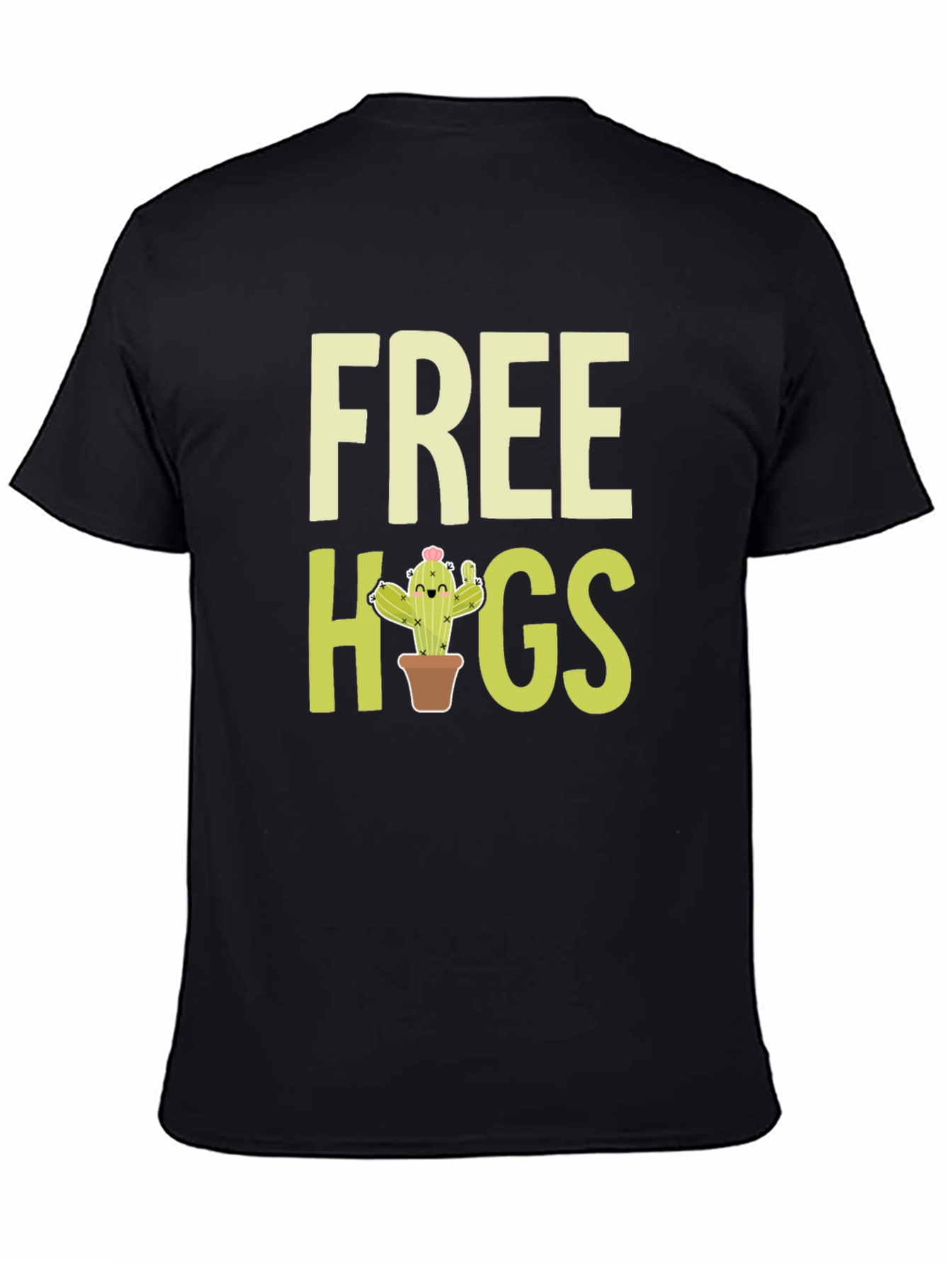 Free Hugs Cactus Graphic T-Shirt