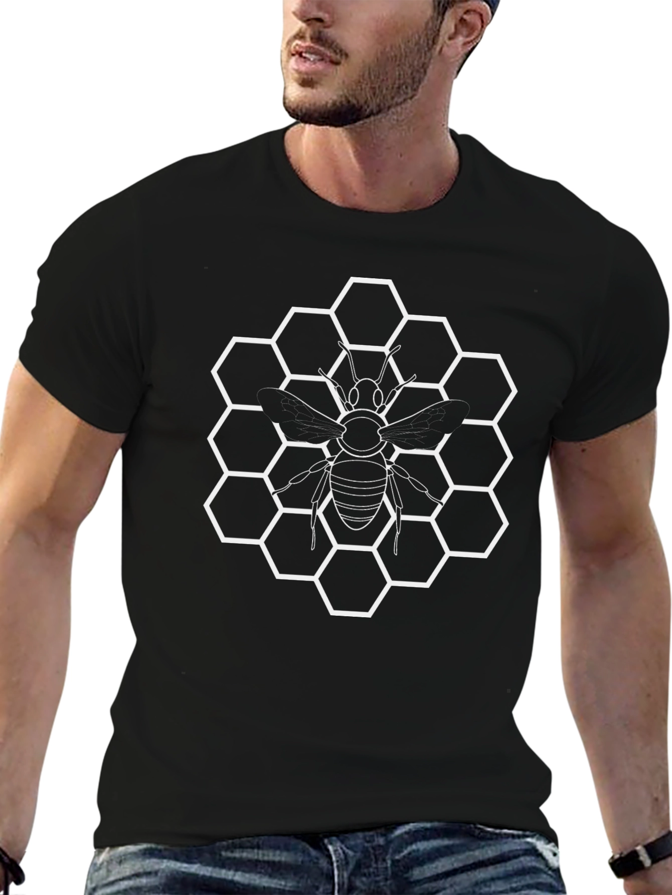 Bee Honeycomb Graphic T-Shirt