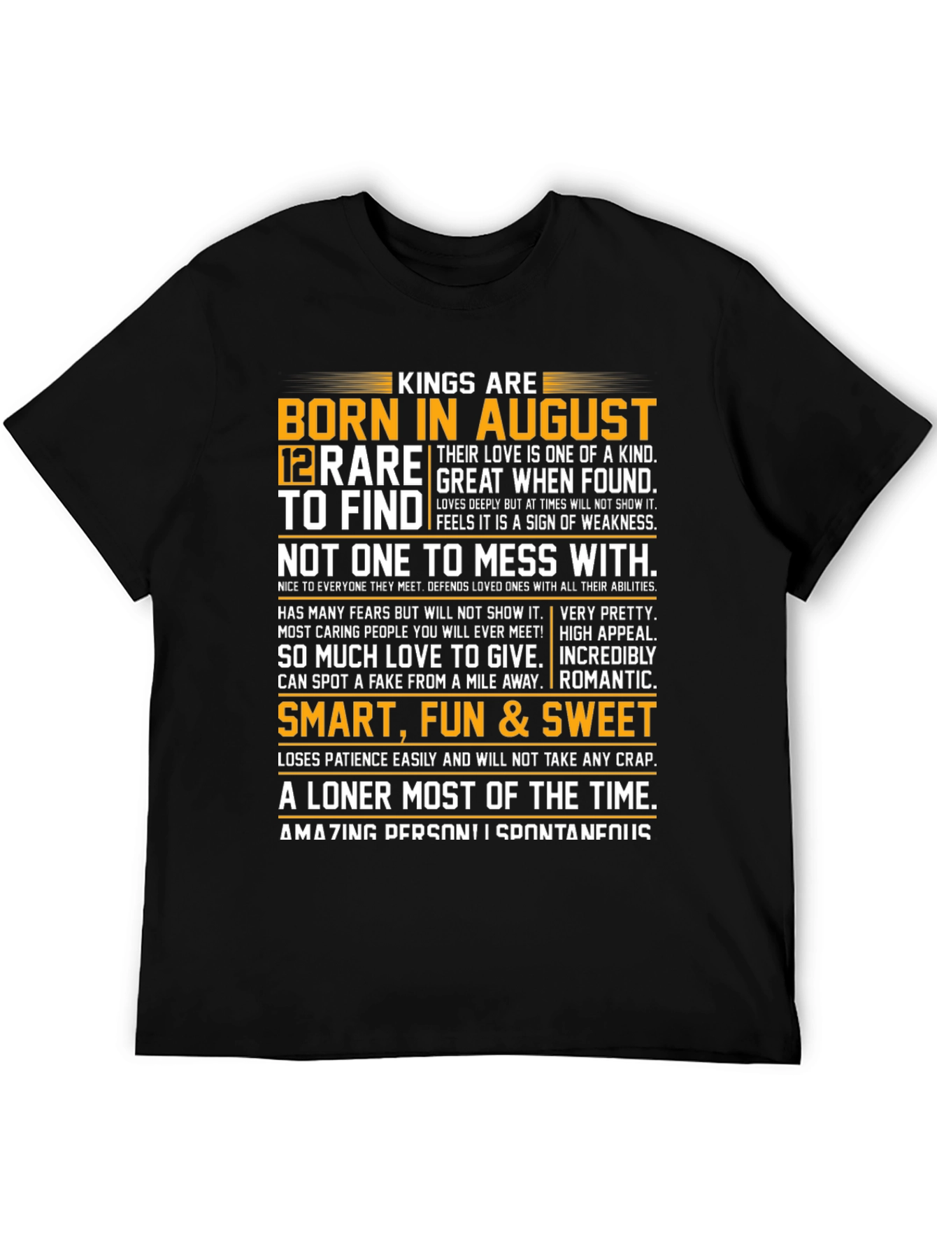 Kings Born in August Graphic Tee