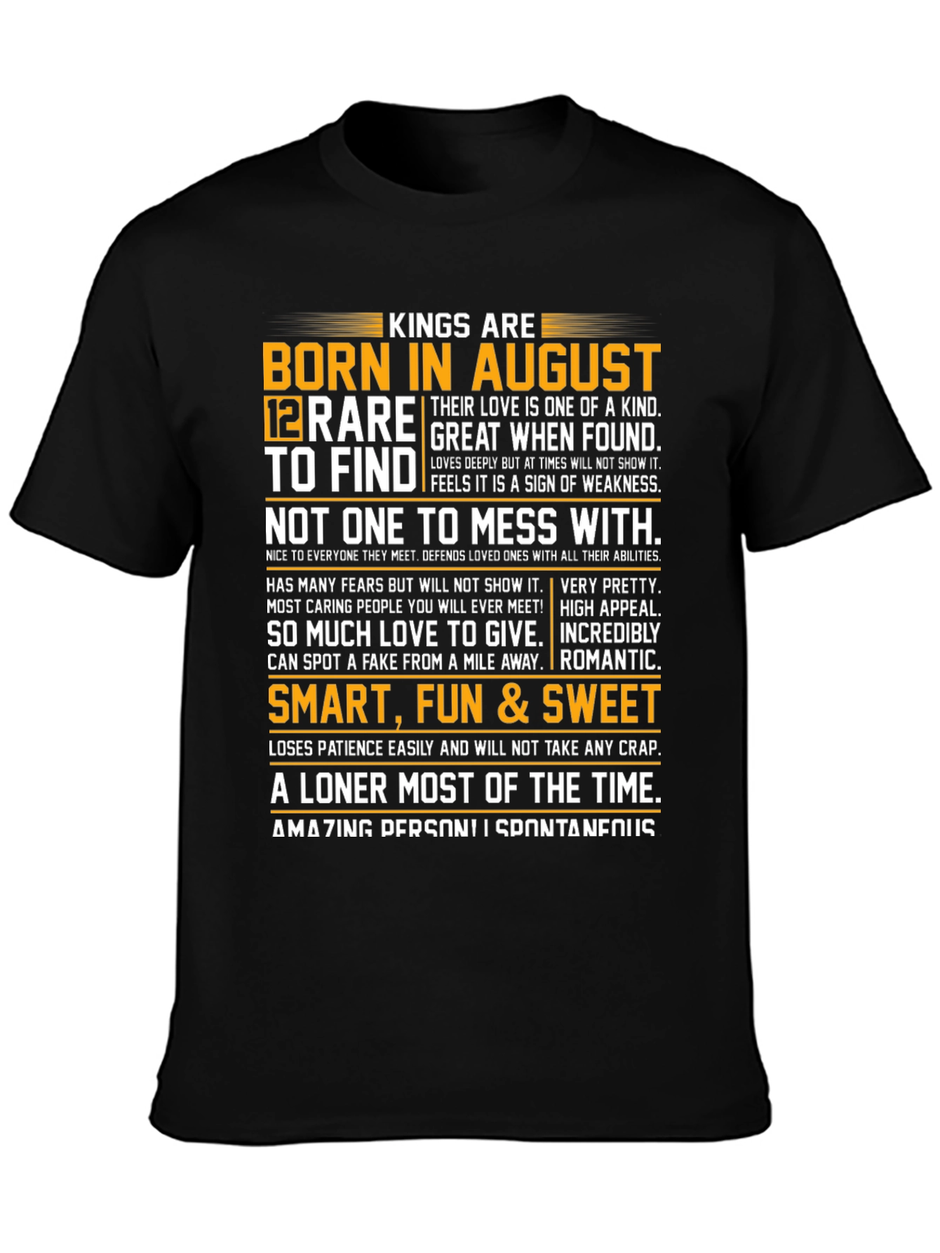 Kings Born in August Graphic Tee