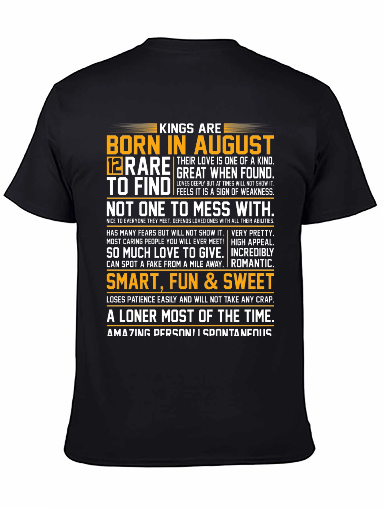 Kings Born in August Graphic Tee
