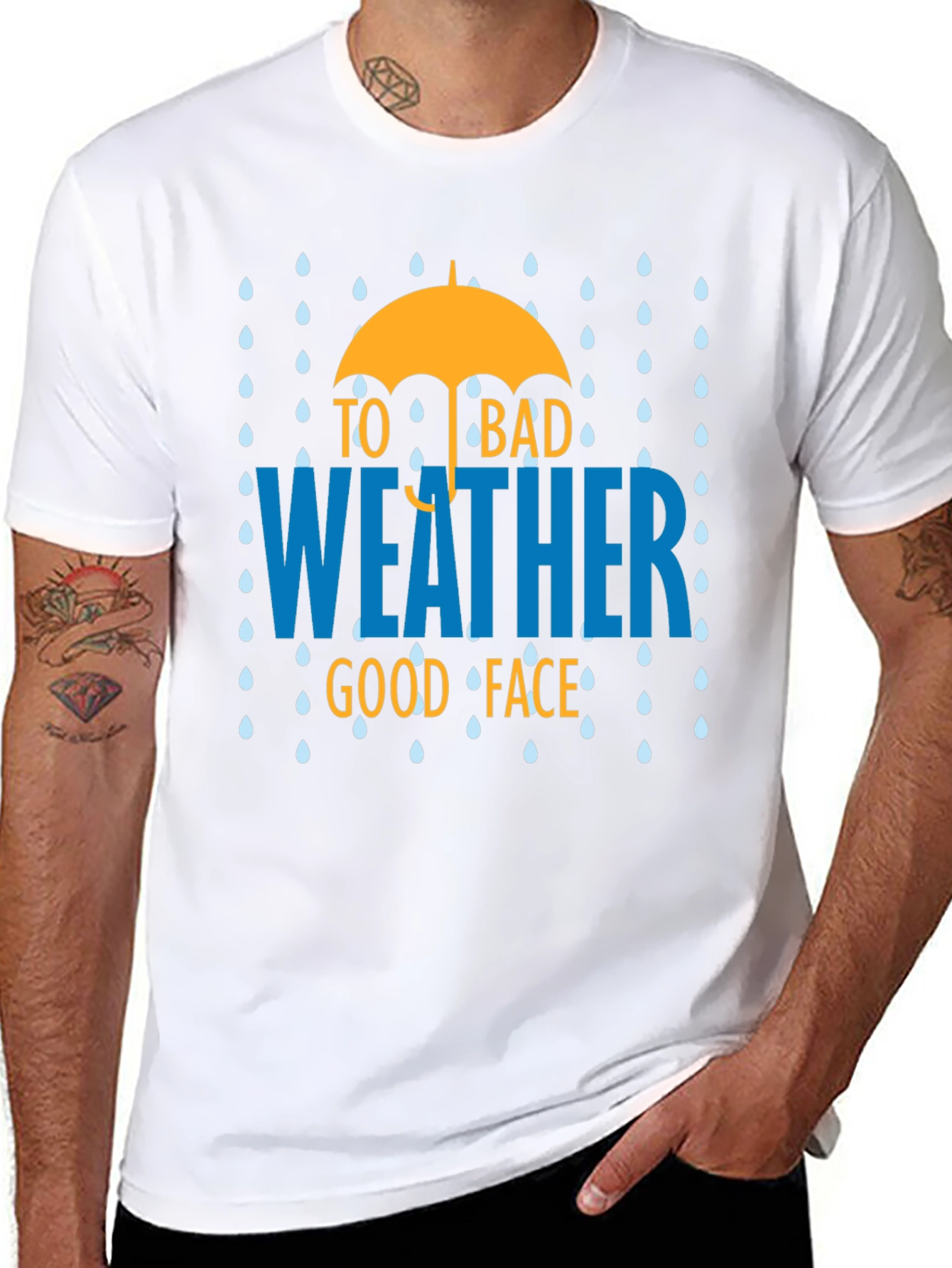 To Bad Weather Good Face Graphic T-Shirt