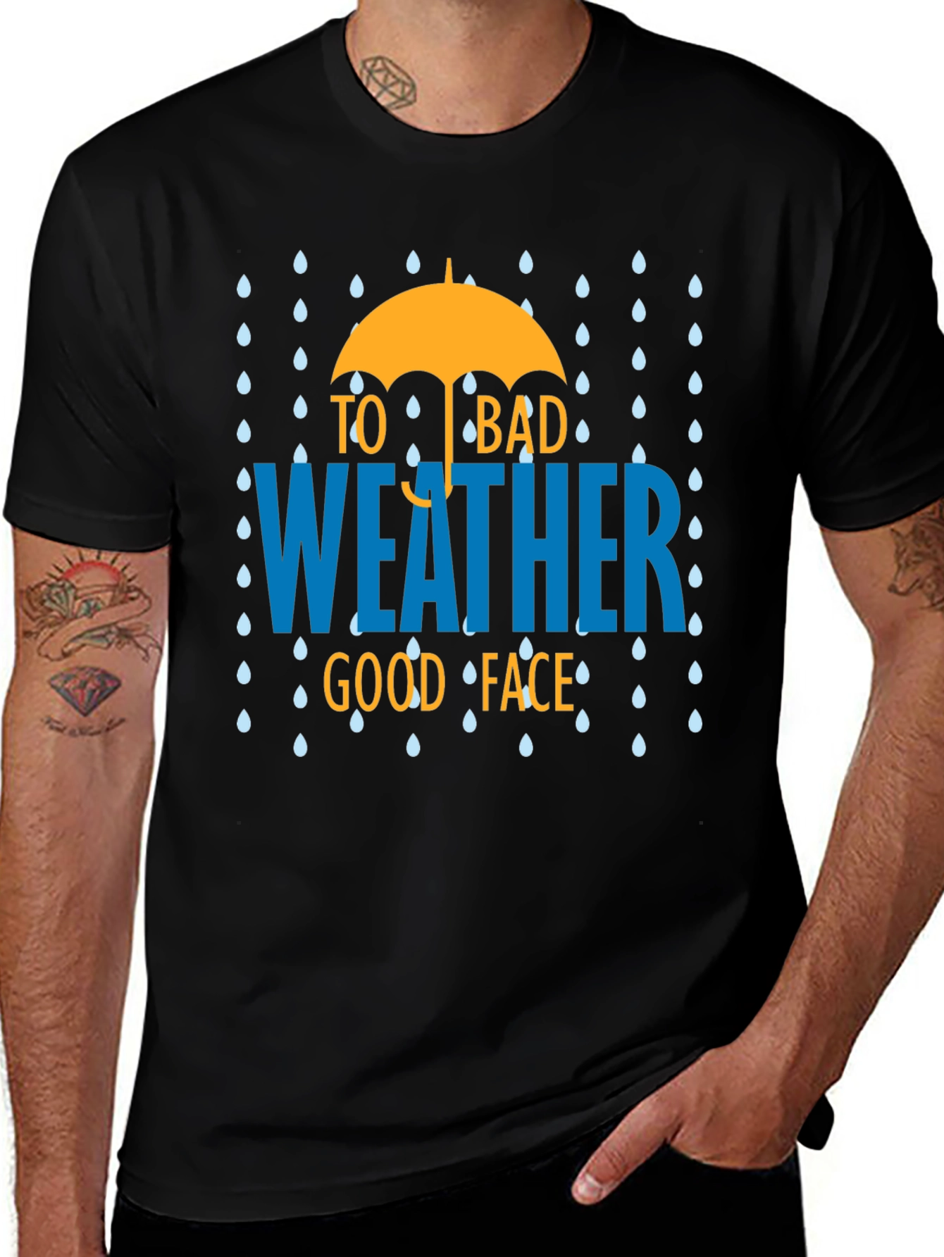 To Bad Weather Good Face Graphic T-Shirt