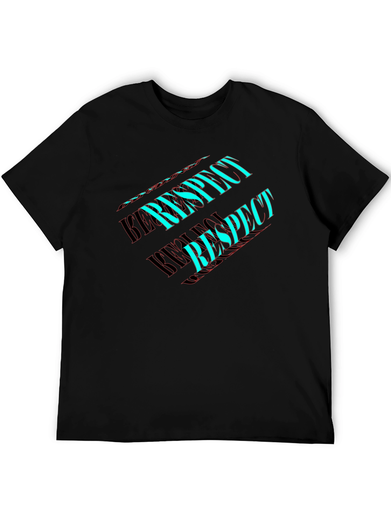 Respect Graphic Tee - Black Cotton Casual Wear