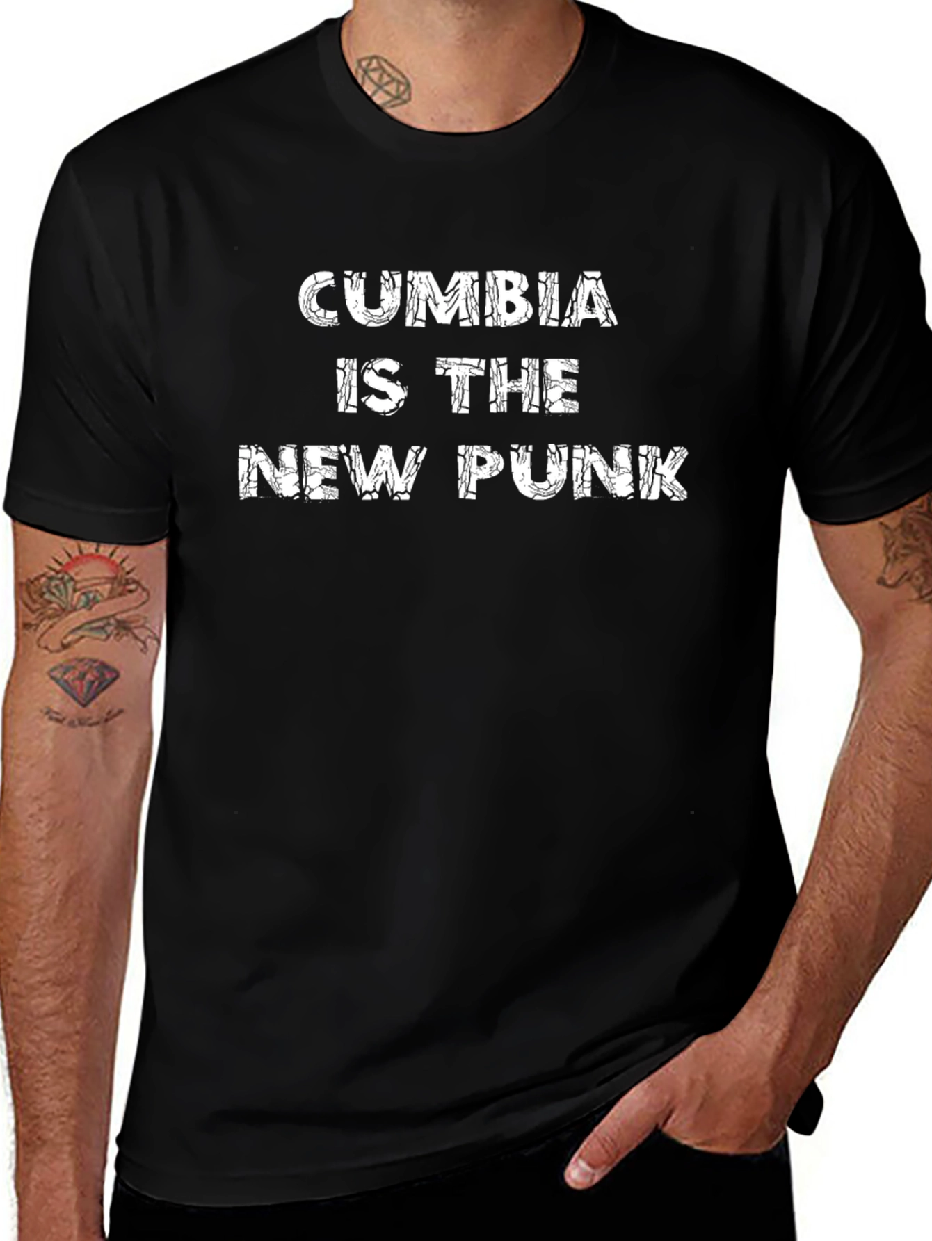 Cumbia is the New Punk Black T-Shirt