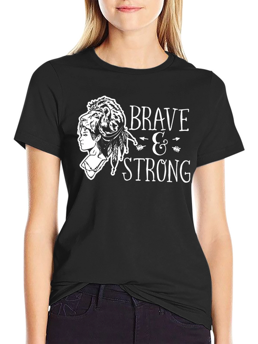 Brave & Strong Lion Graphic Tee