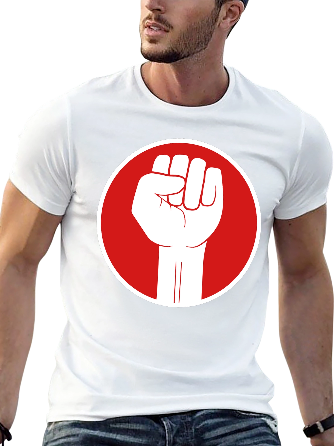 Fist Power T-Shirt - Black Cotton Graphic Tee