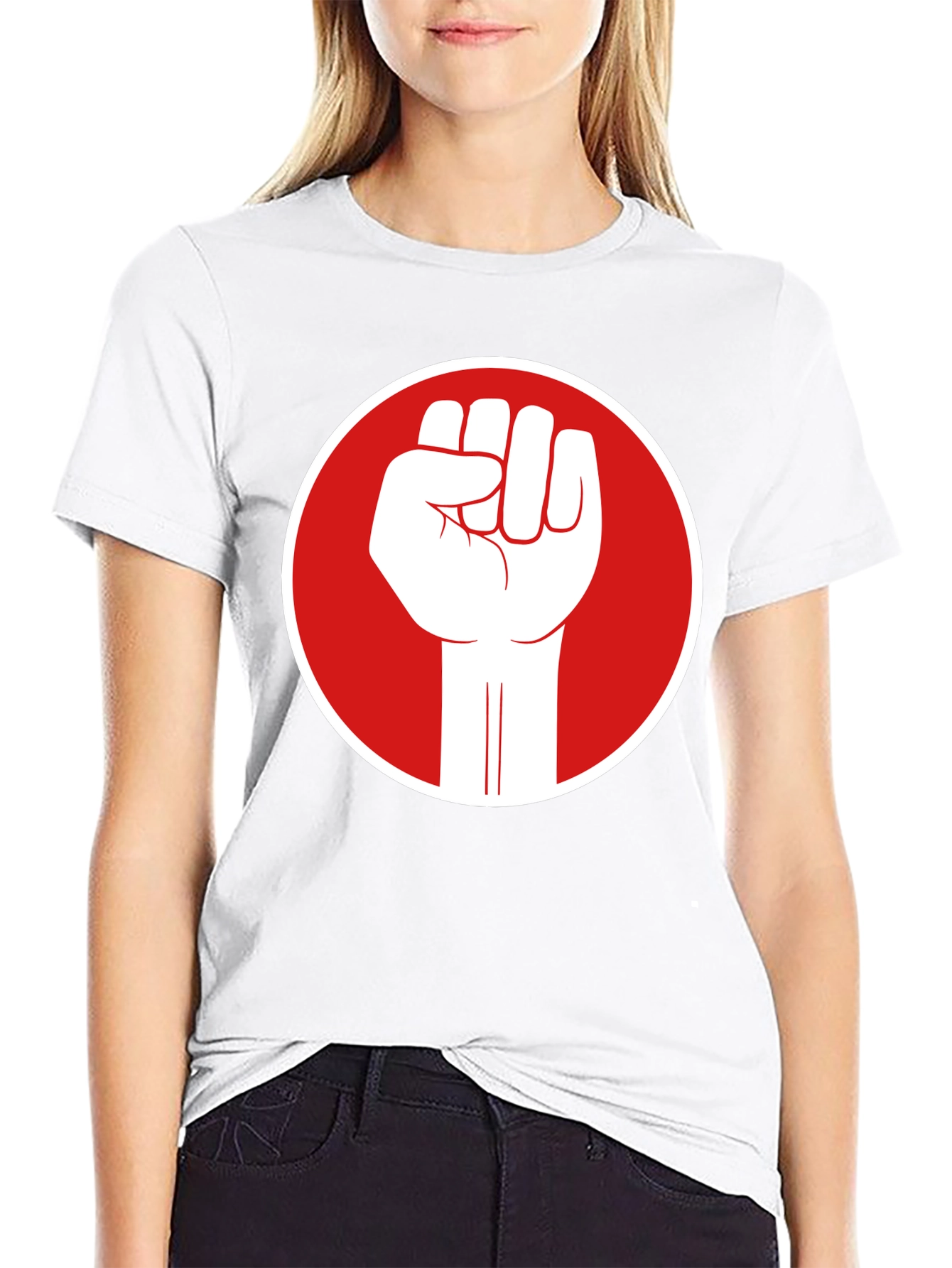 Fist Power T-Shirt - Black Cotton Graphic Tee