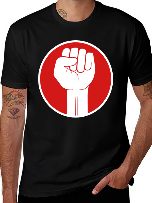 Fist Power T-Shirt - Black Cotton Graphic Tee
