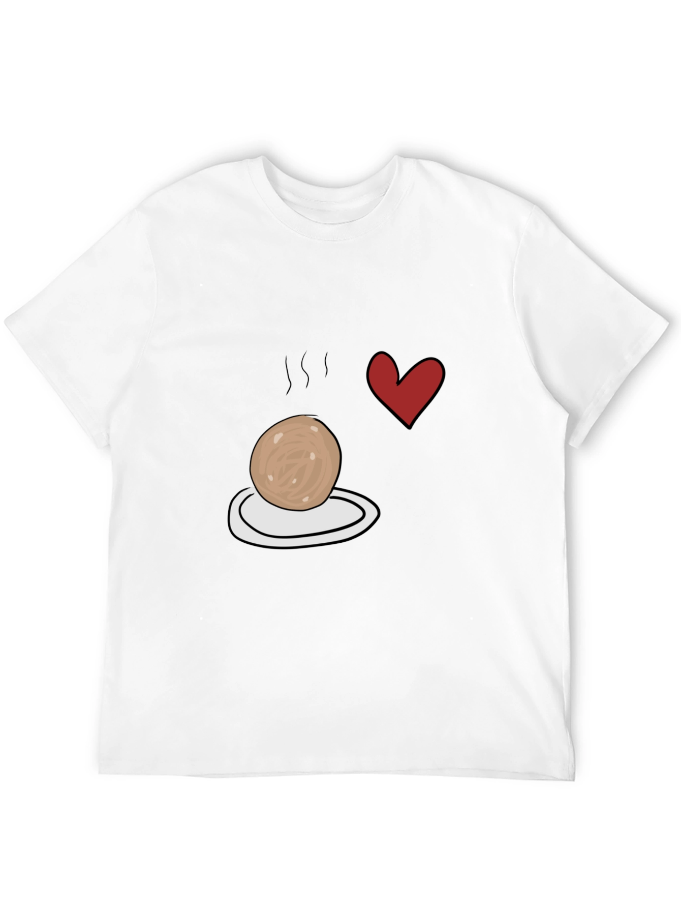 Meatball Heart T-Shirt - Foodie Apparel