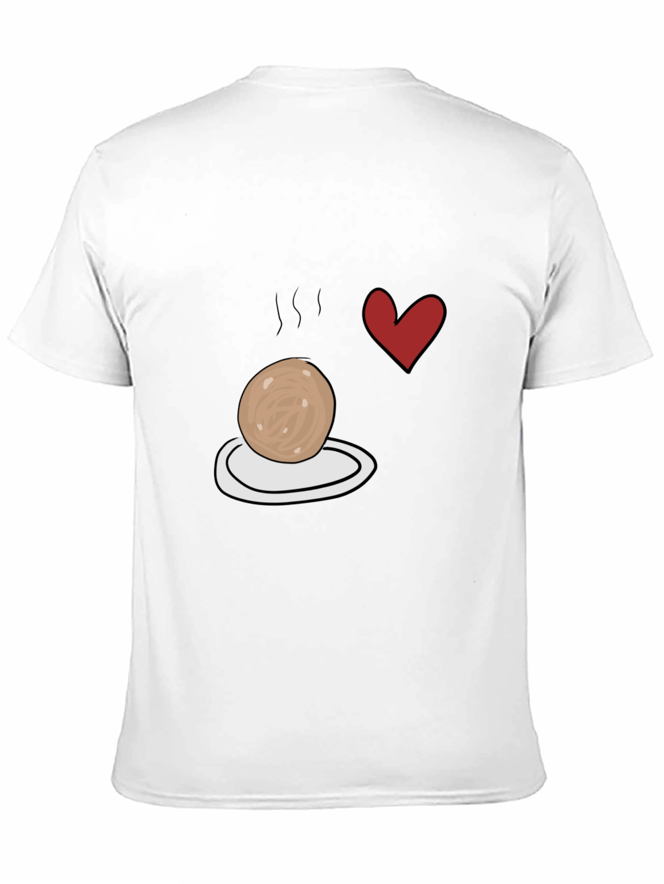 Meatball Heart T-Shirt - Foodie Apparel