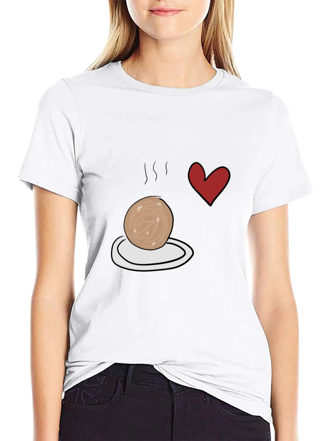 Meatball Heart T-Shirt - Foodie Apparel