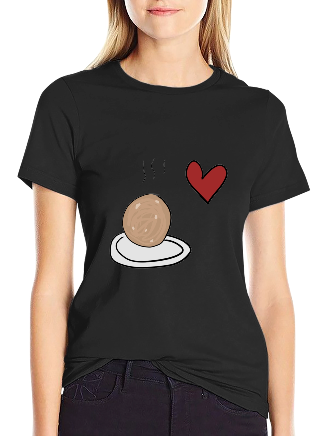 Meatball Heart T-Shirt - Foodie Apparel
