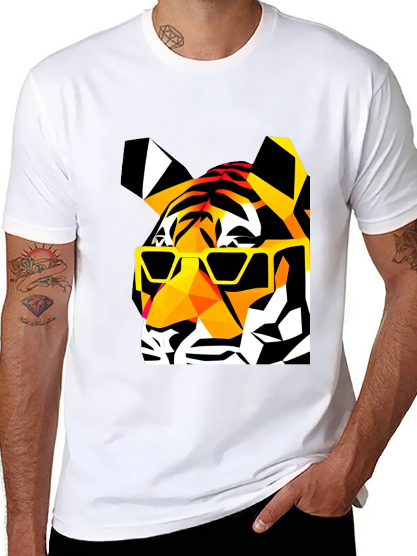 Cool Tiger Graphic T-Shirt - Black