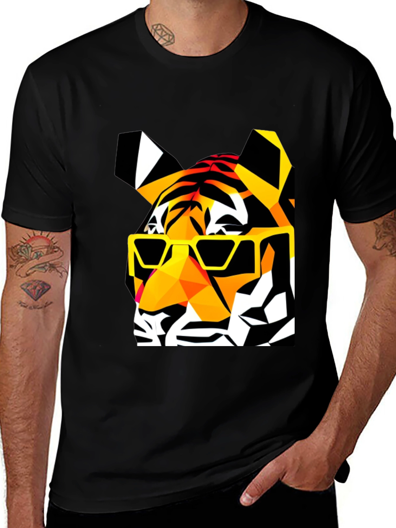 Cool Tiger Graphic T-Shirt - Black