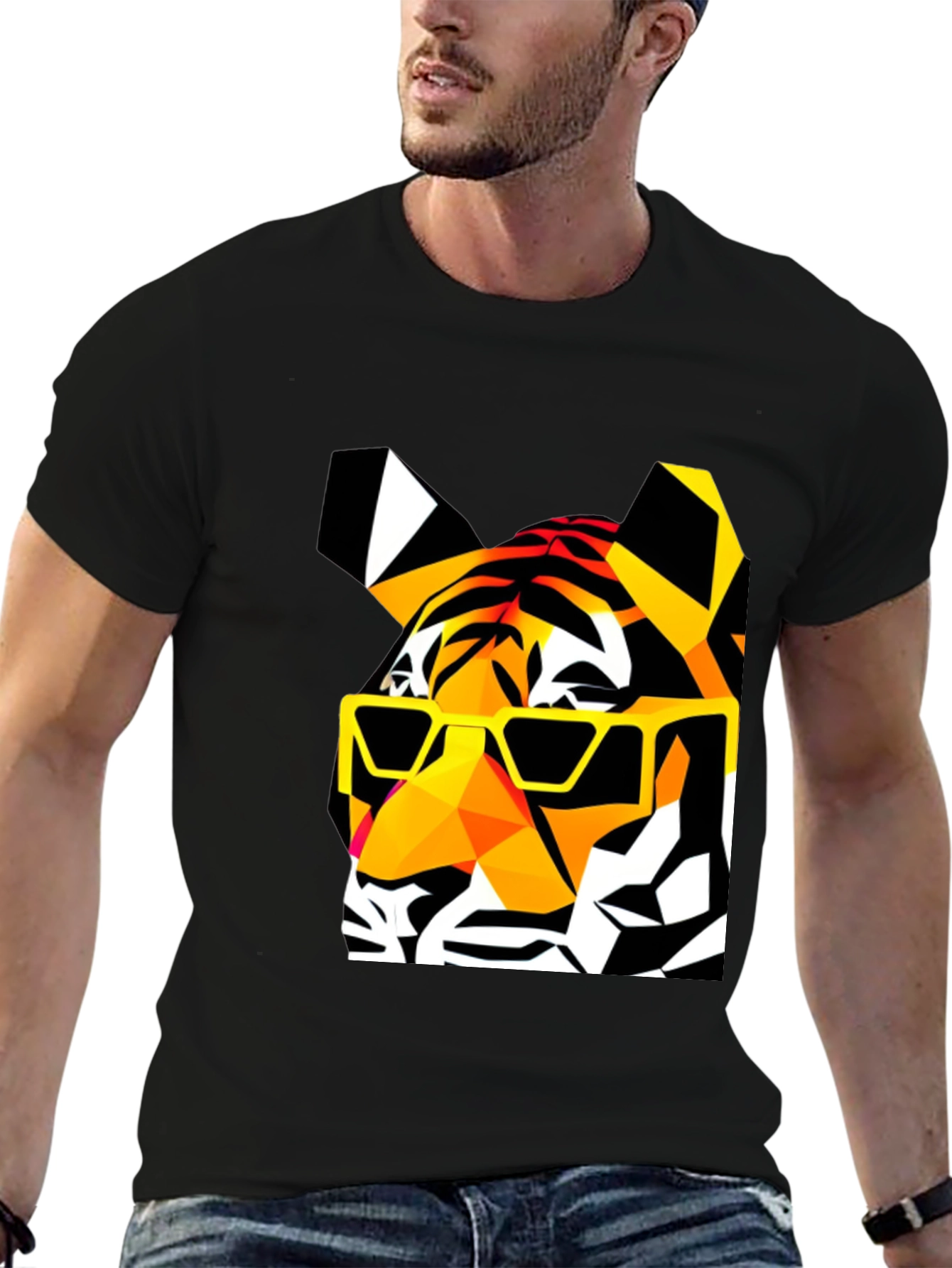Cool Tiger Graphic T-Shirt - Black