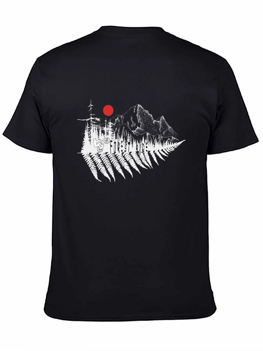 Forest Ride Black T-Shirt - Mountain Bike Design